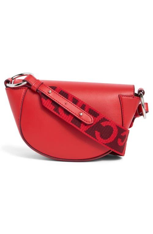 Stella McCartney Perforated Logo Flap Crossbody Bag in Red