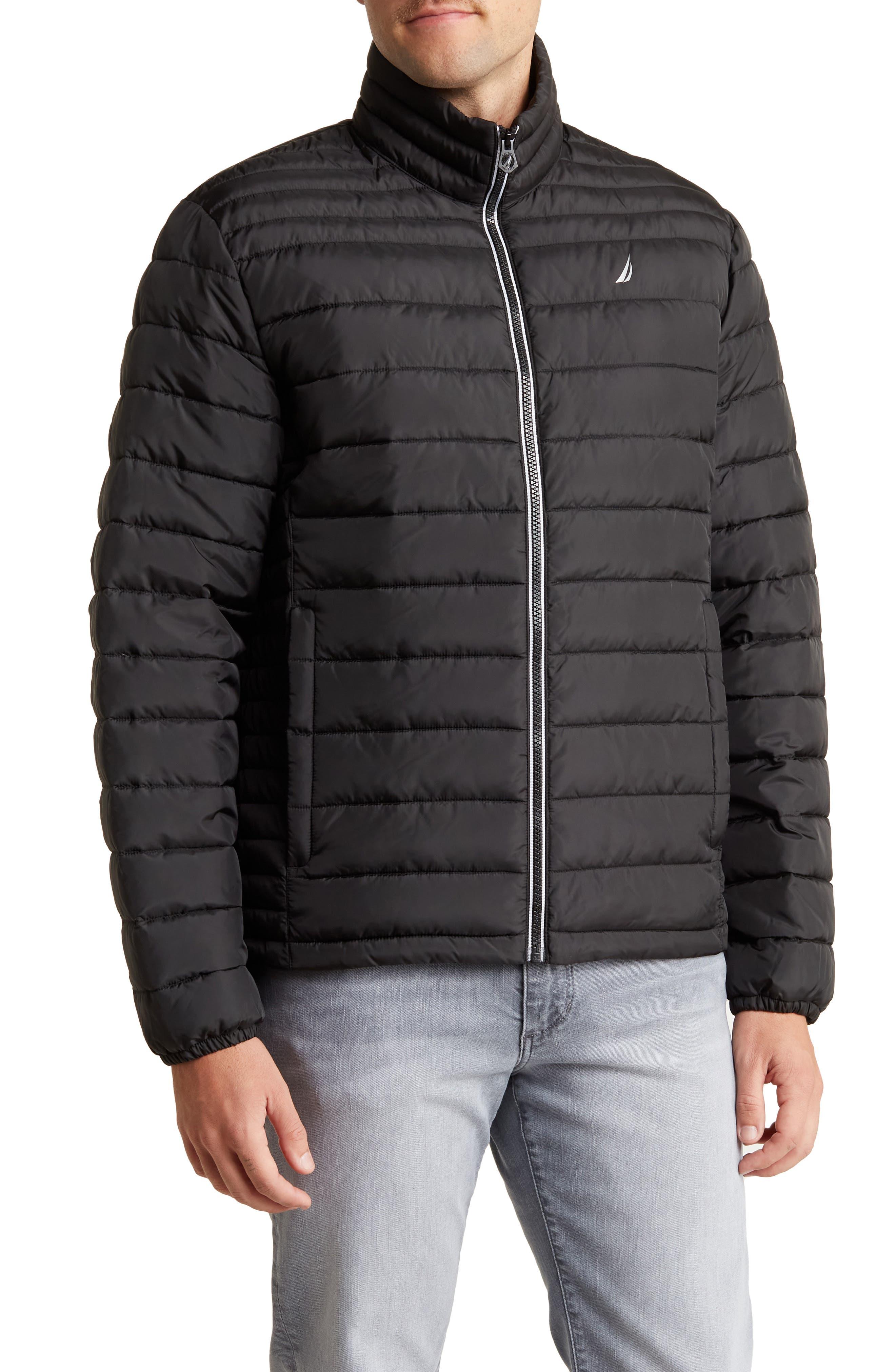 Nautica Quilted Water Resistant Puffer Jacket in Black for Men | Lyst