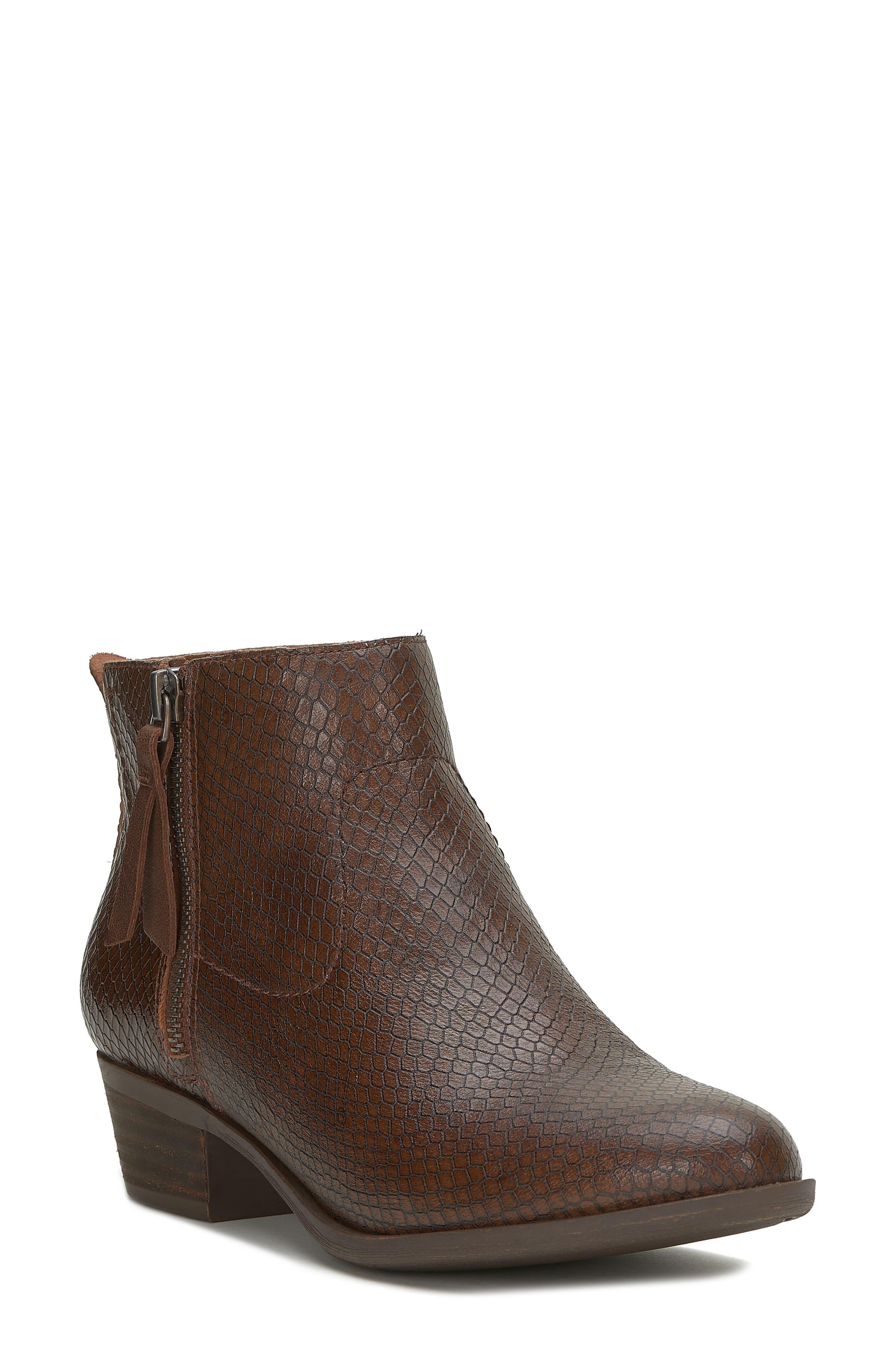 Lucky Brand Blandre Ankle Boot in Brown | Lyst