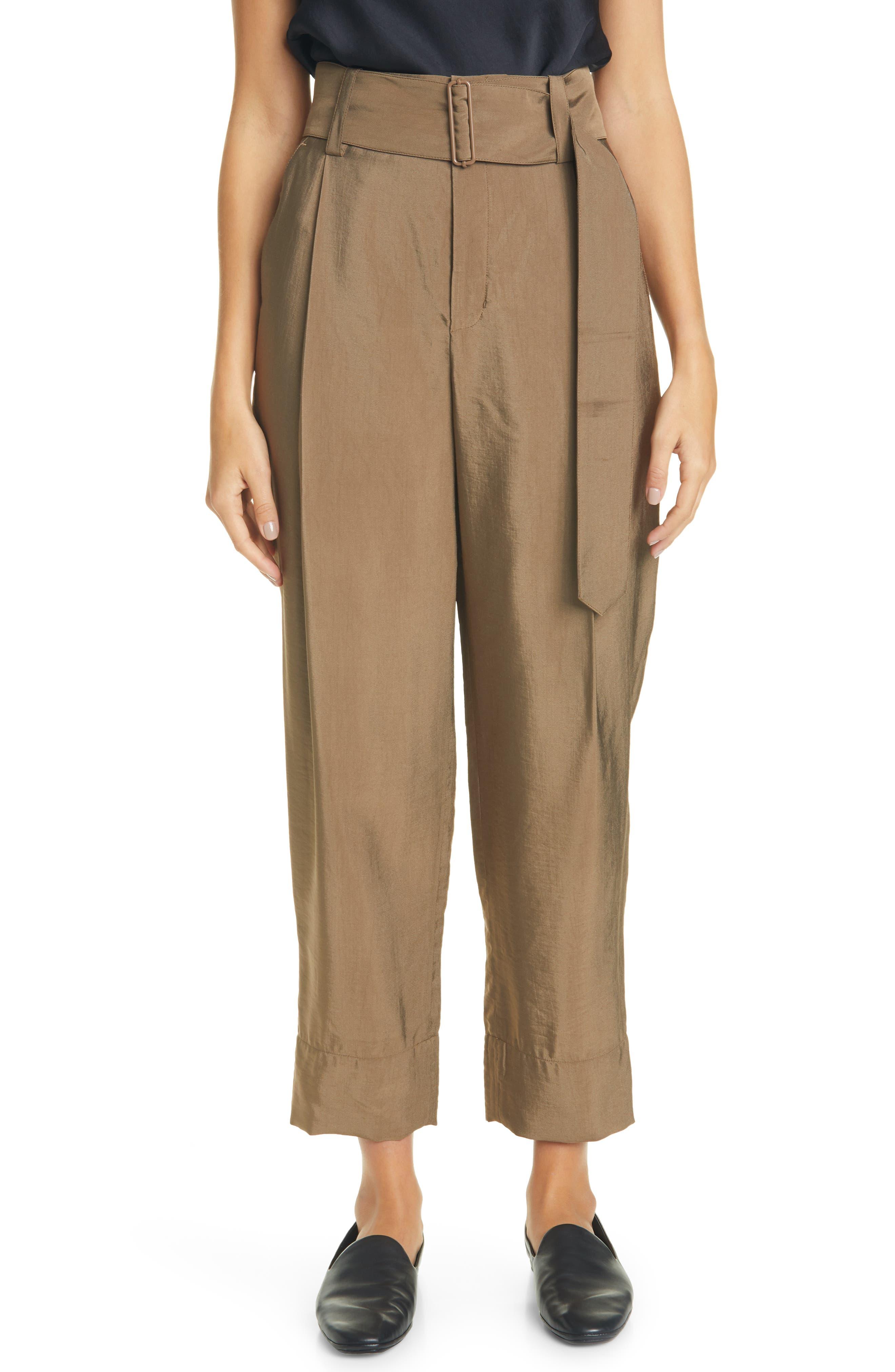 Vince Belted High Waist Tapered Pants 