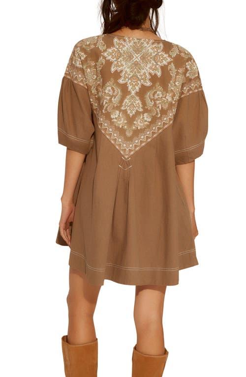 free people orson mini dress Free People Orson Shift Minidress in Brown