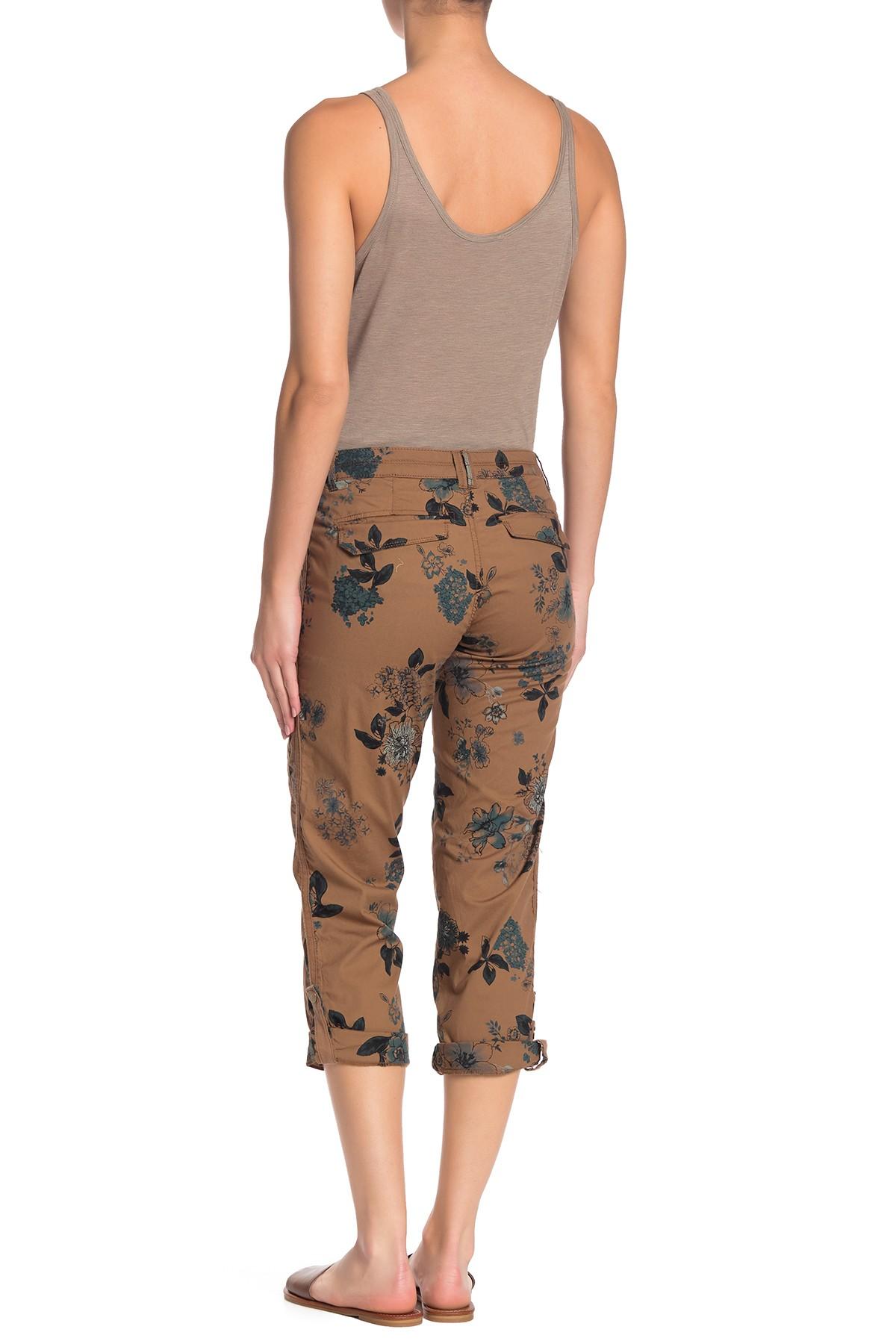 Democracy Cotton Floral Convertible Utility Cropped Capris Lyst
