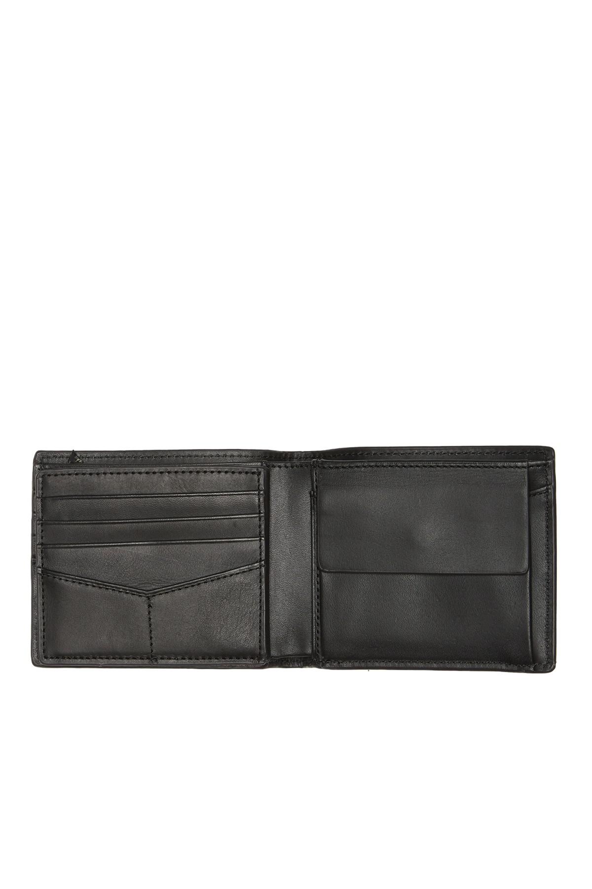 Fossil Men's Roger Leather Large Coin Pocket Bifold Wallet IUCN Water