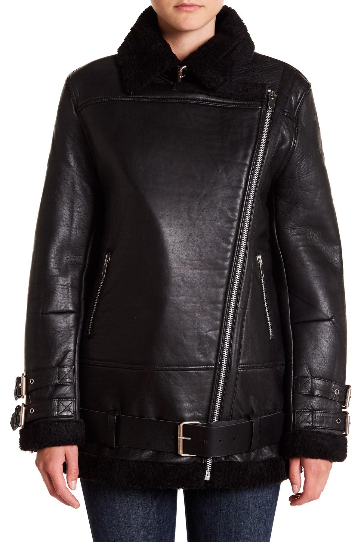 walter baker leather blazer