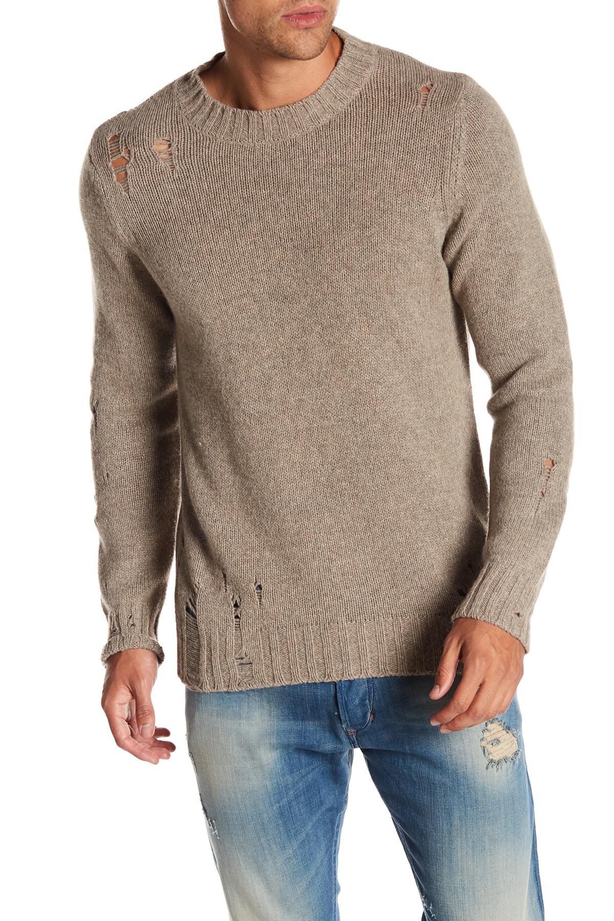 DIESEL Synthetic Verdenew Distressed Sweater for Men Lyst