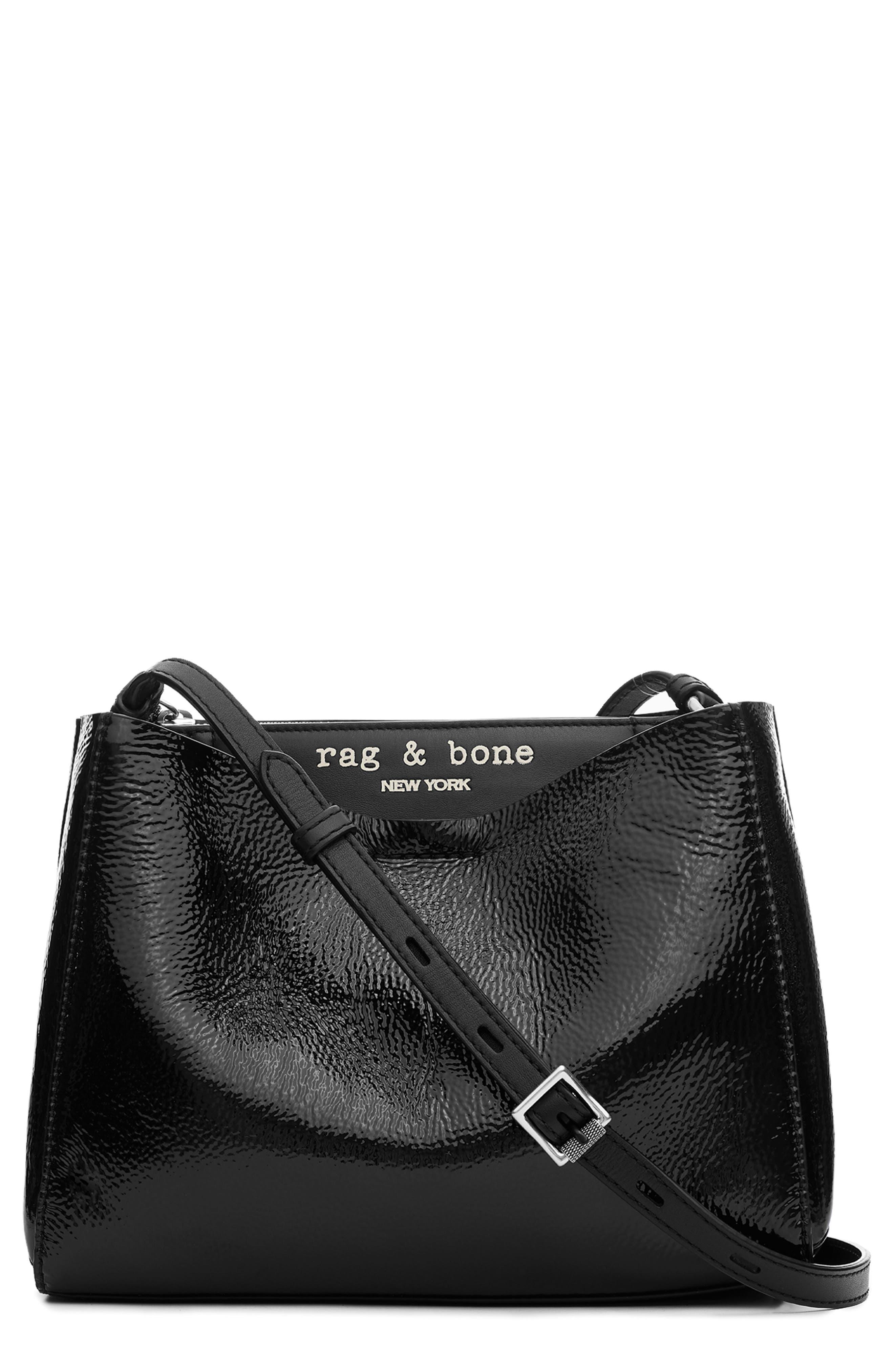 Patent Leather Large Crossbody Bag in 
