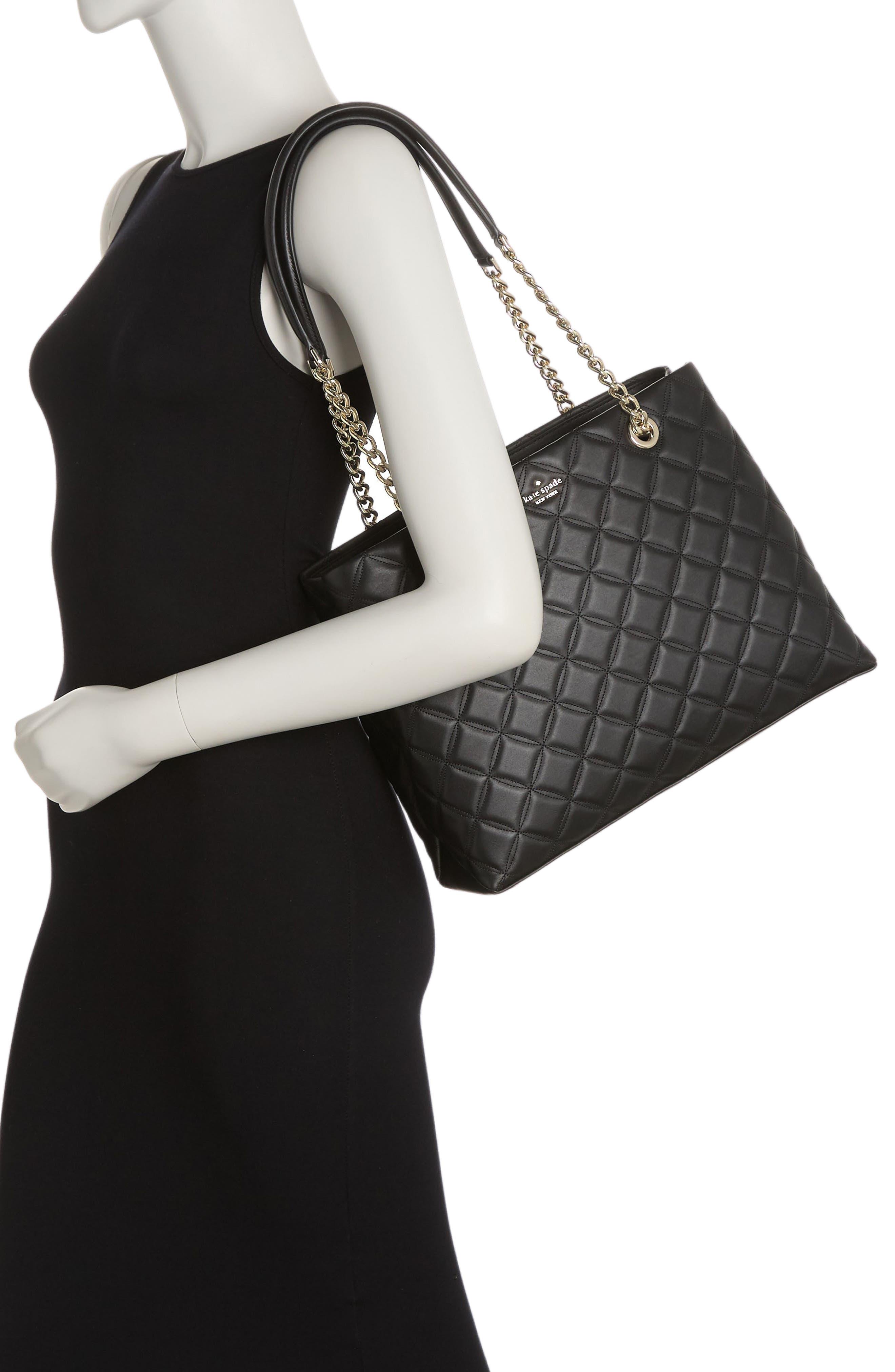 🌼 Black Kate Spade Quilted Nylon Shoulder Bag Purse | Purses and bags,  Shoulder bag, Leather zipper