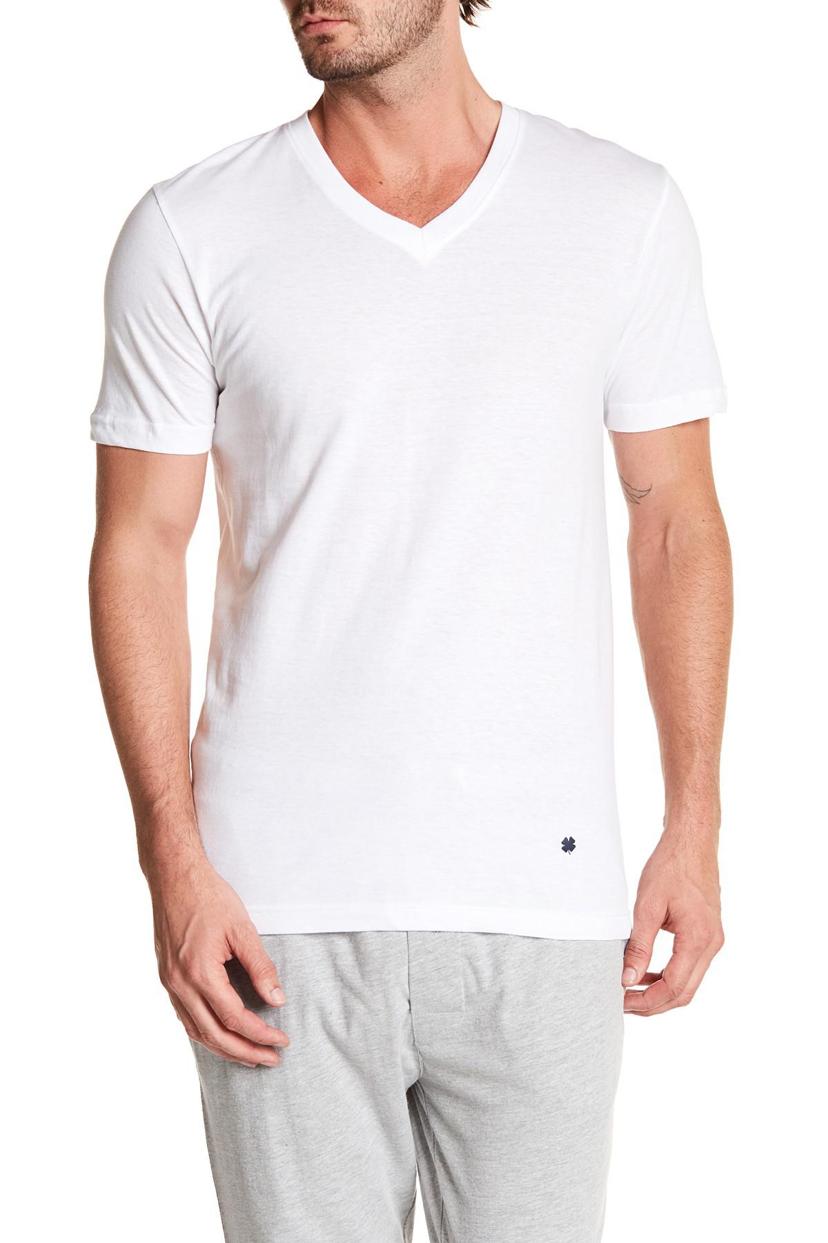 Lucky Brand Slim Fit V-neck Tee - Pack Of 3 in White for Men | Lyst