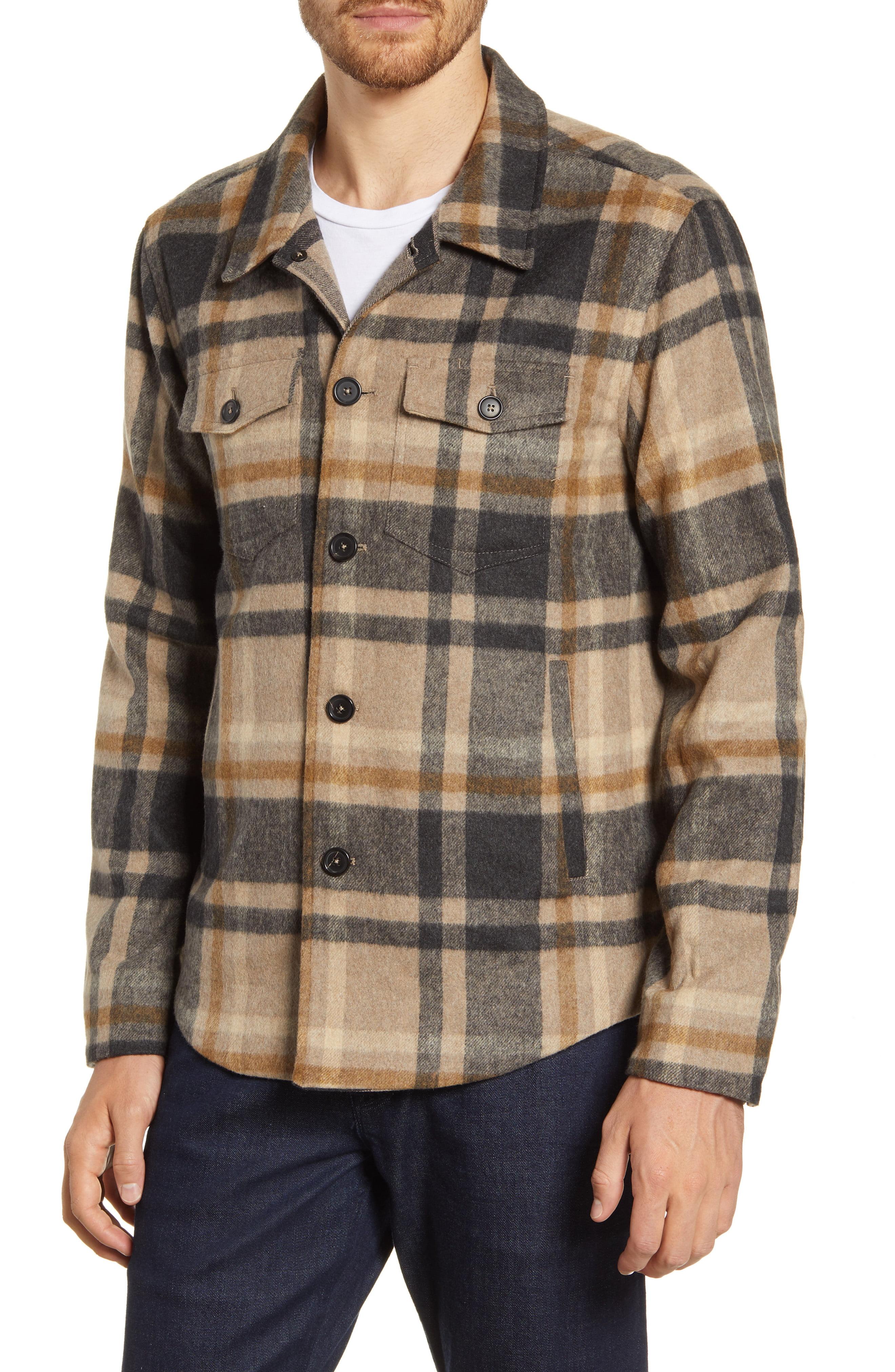 plaid button up jacket