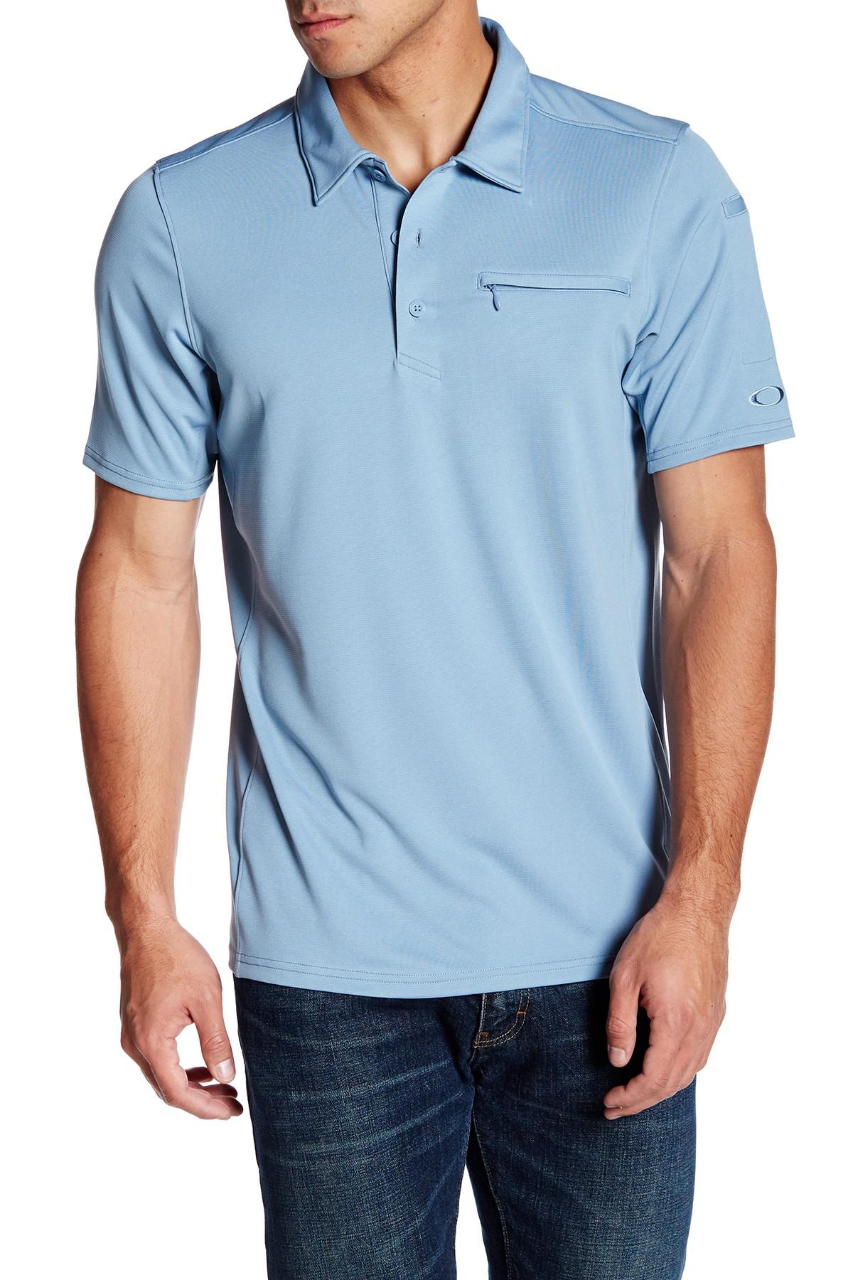 Download Oakley Synthetic Transition Polo Shirt in Blue for Men - Lyst