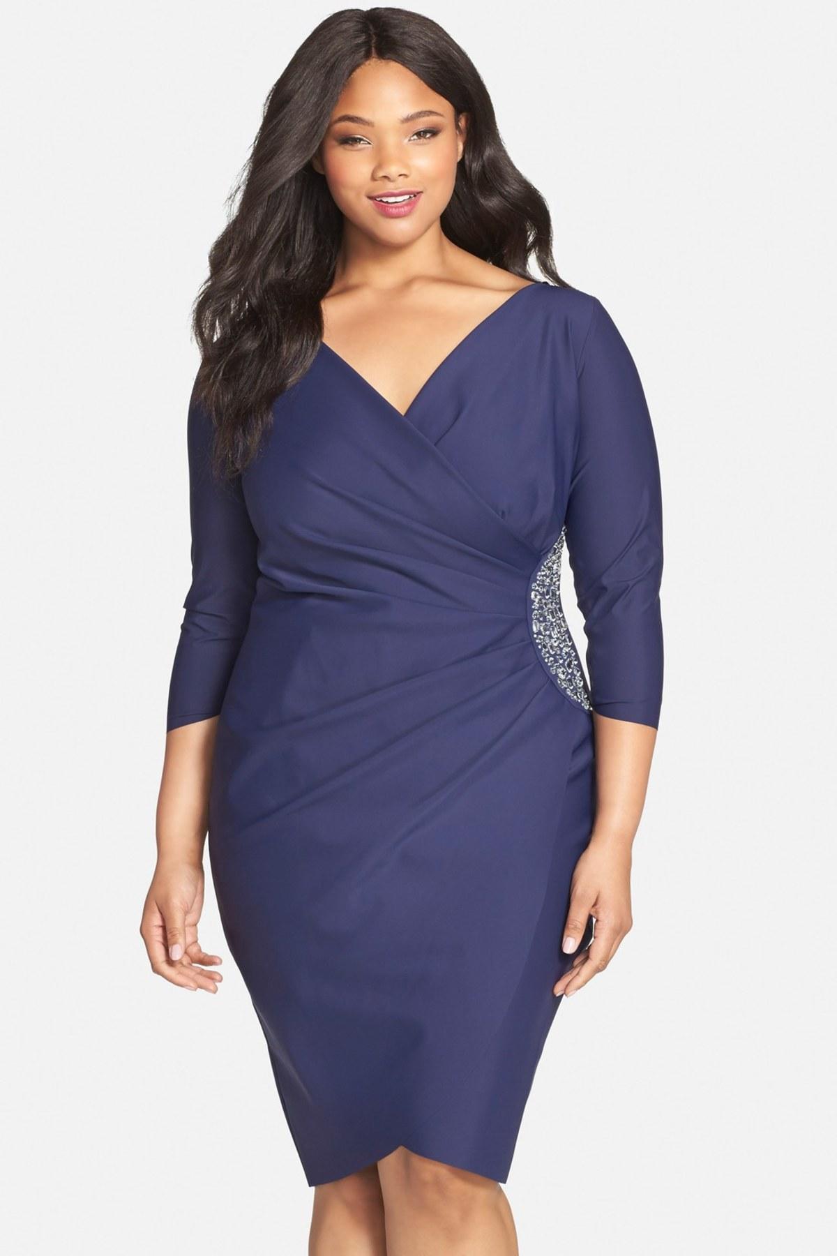 Day navy blue sheath cocktail dress shirts plus size lily