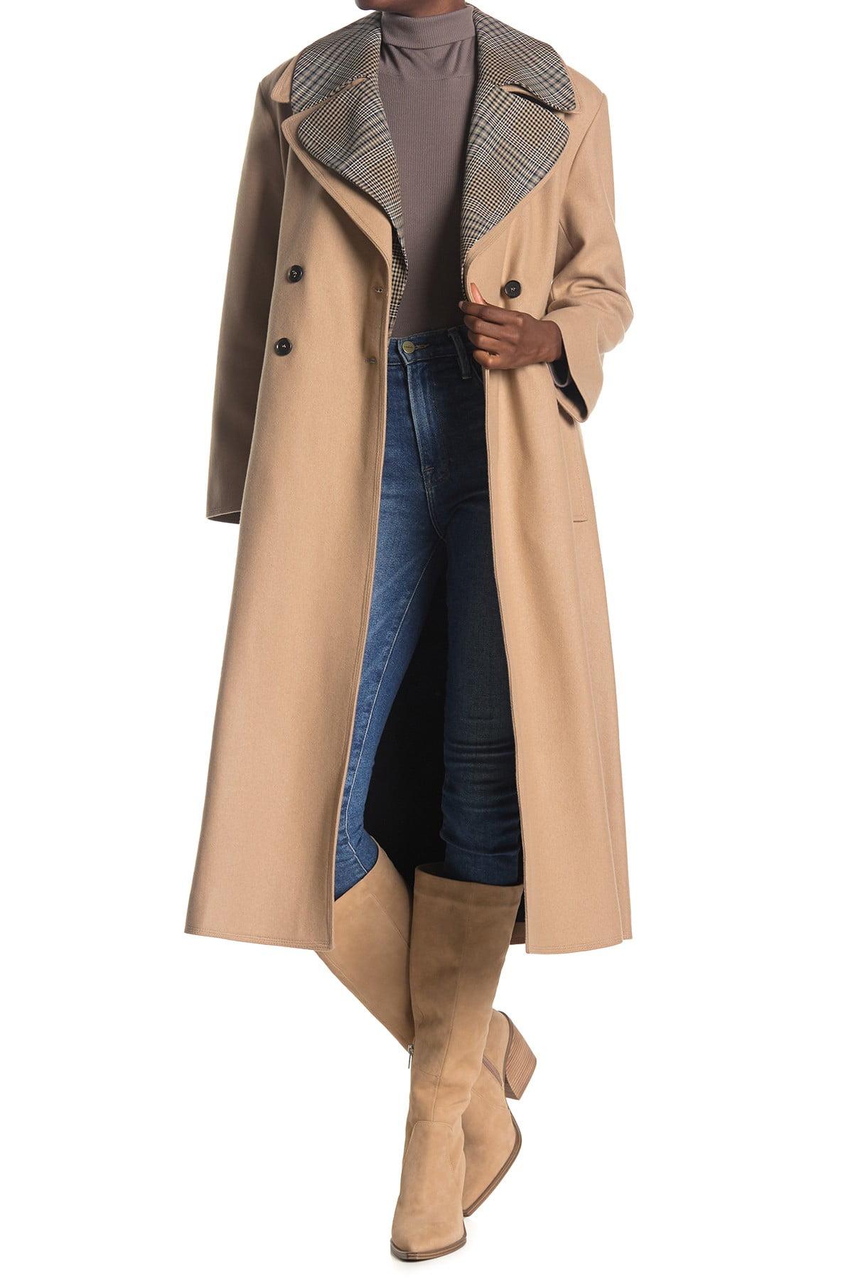 French Connection Camelita Wool Blend Trench Coat - Lyst