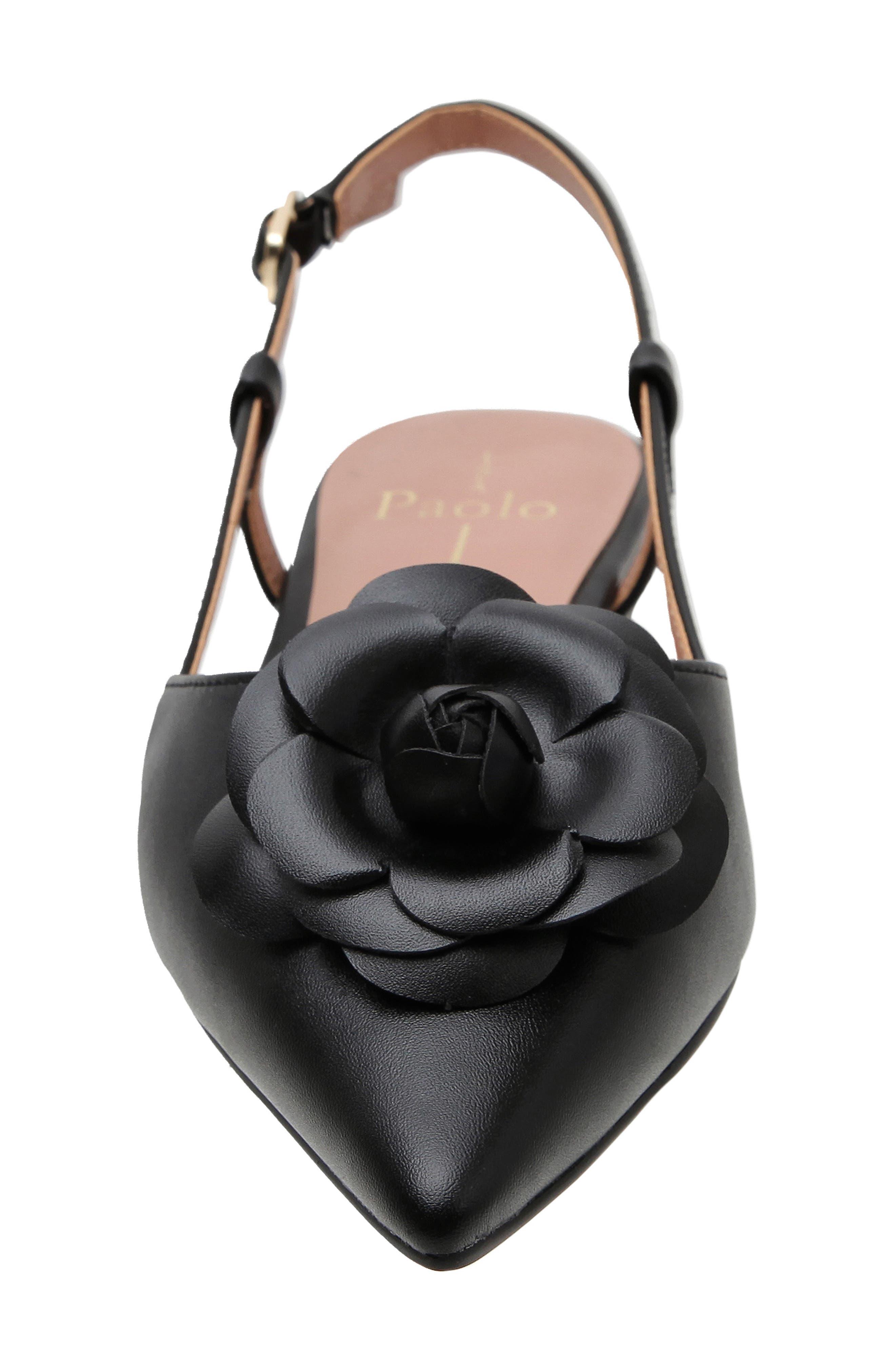 Linea Paolo Christa Slingback Flat In Black At Nordstrom Rack