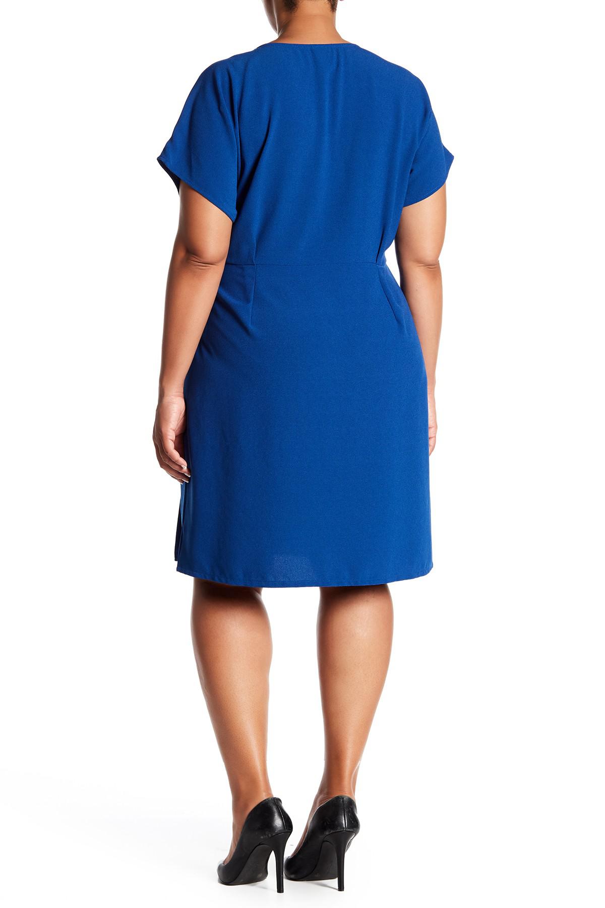 bobeau crepe wrap dress