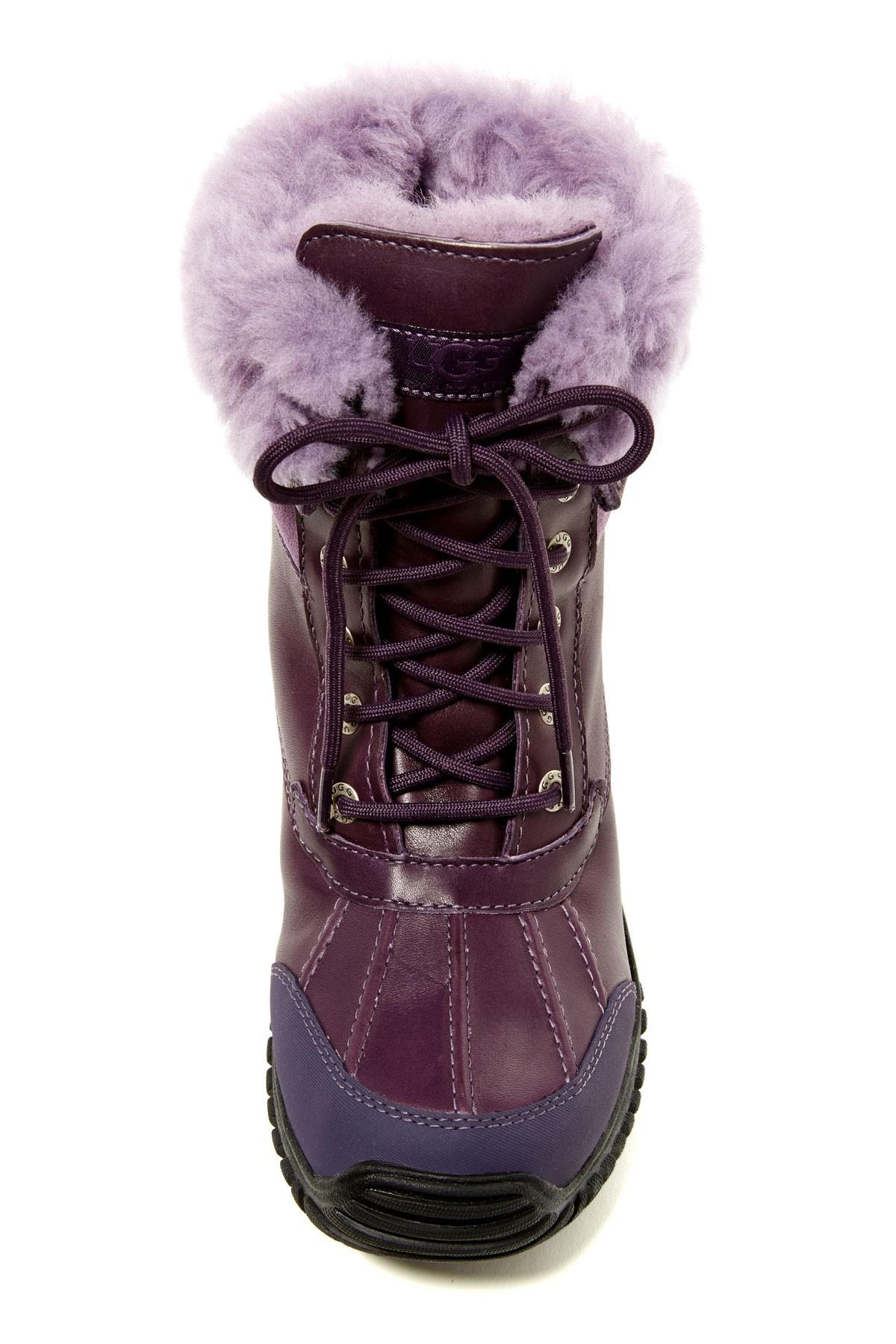 UGG Leather Adirondack Ii Waterproof Boot in Purple | Lyst