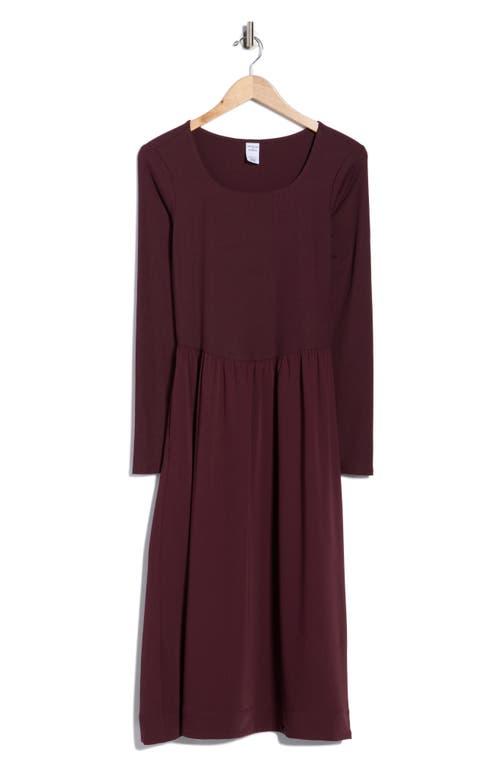 Melrose and Market Long Sleeve Fit & Flare Midi Dress in Purple | Lyst