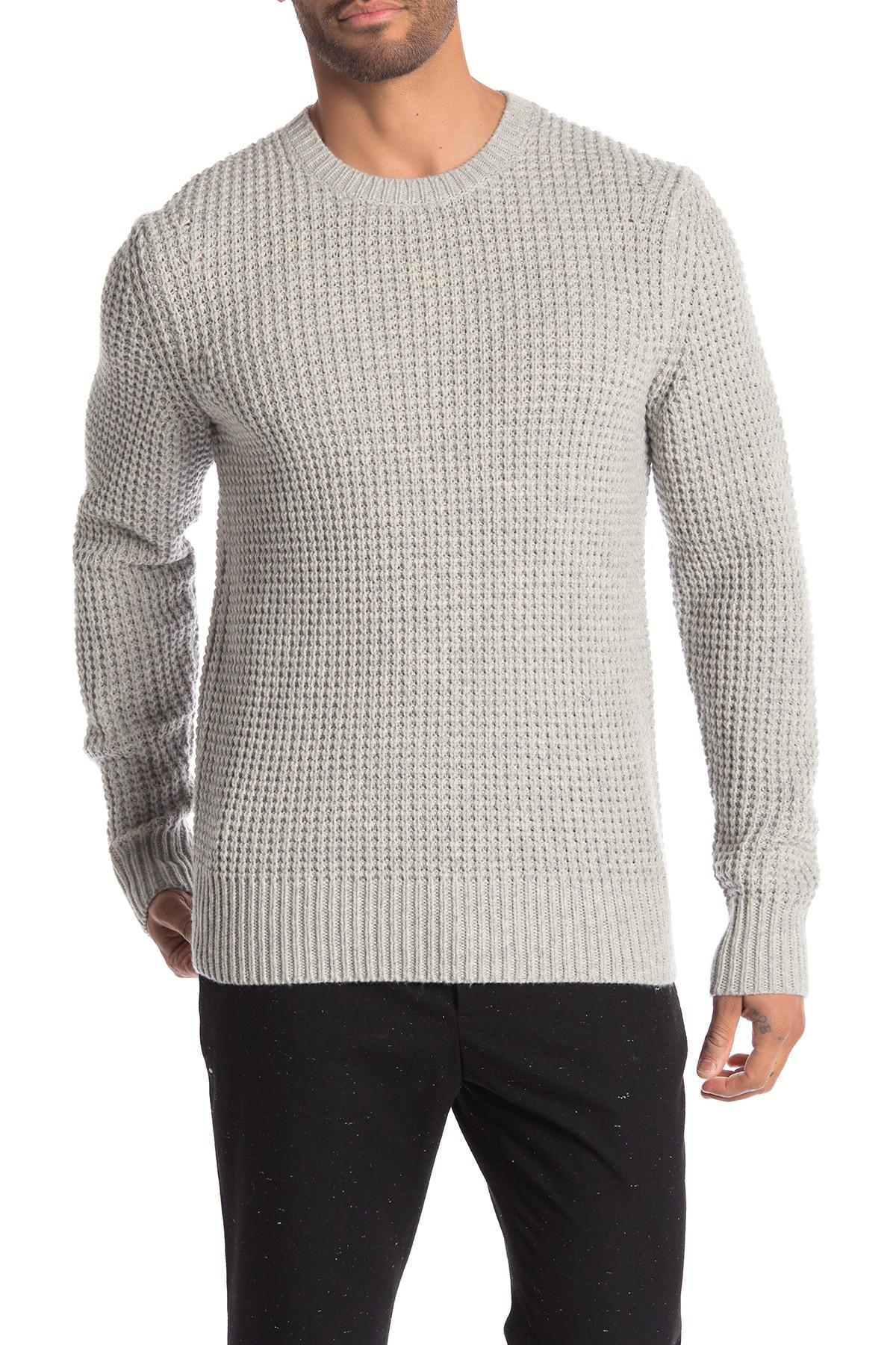 AllSaints Wool Tornn Crew Neck Sweater in Grey Marl (Gray) for Men - Lyst