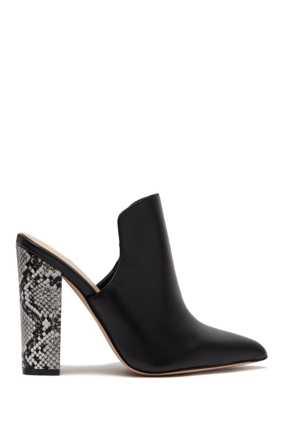 snakeskin mule shoes