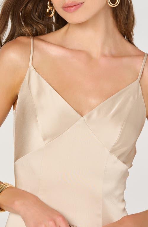 Astr Pleated Drop Waist Dress in Natural