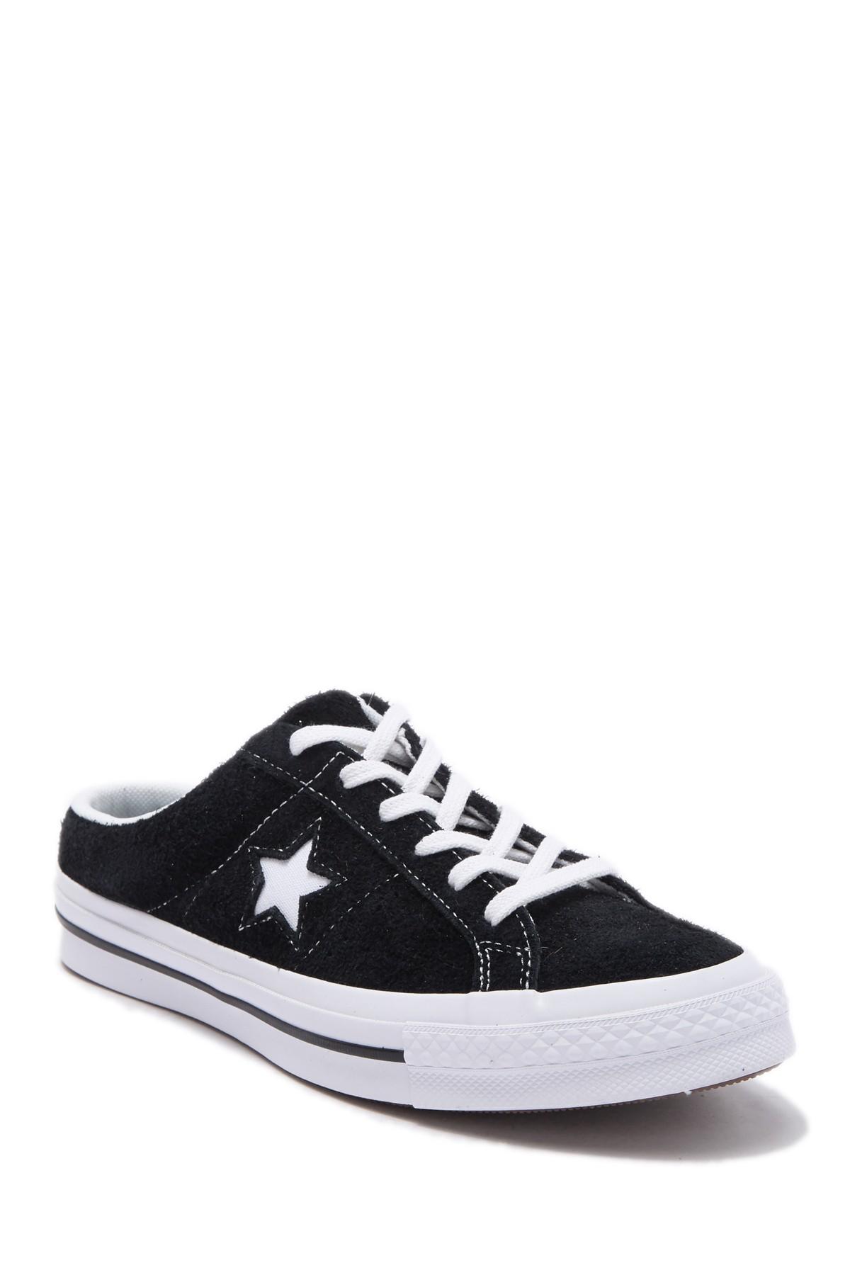 Converse Suede One Star Mule Slip-on Sneaker (unisex) in Black | Lyst