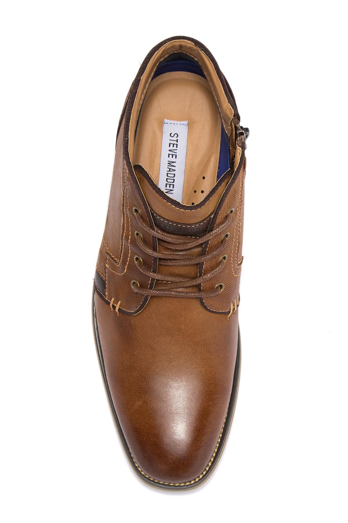 Steve Madden Komp Leather Chukka Boot in Dark Tan (Brown) for Men - Lyst
