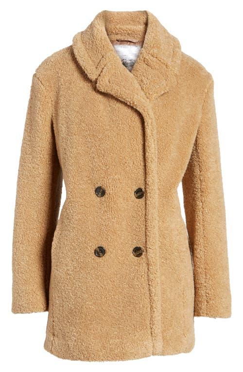 kensie faux shearling long coat