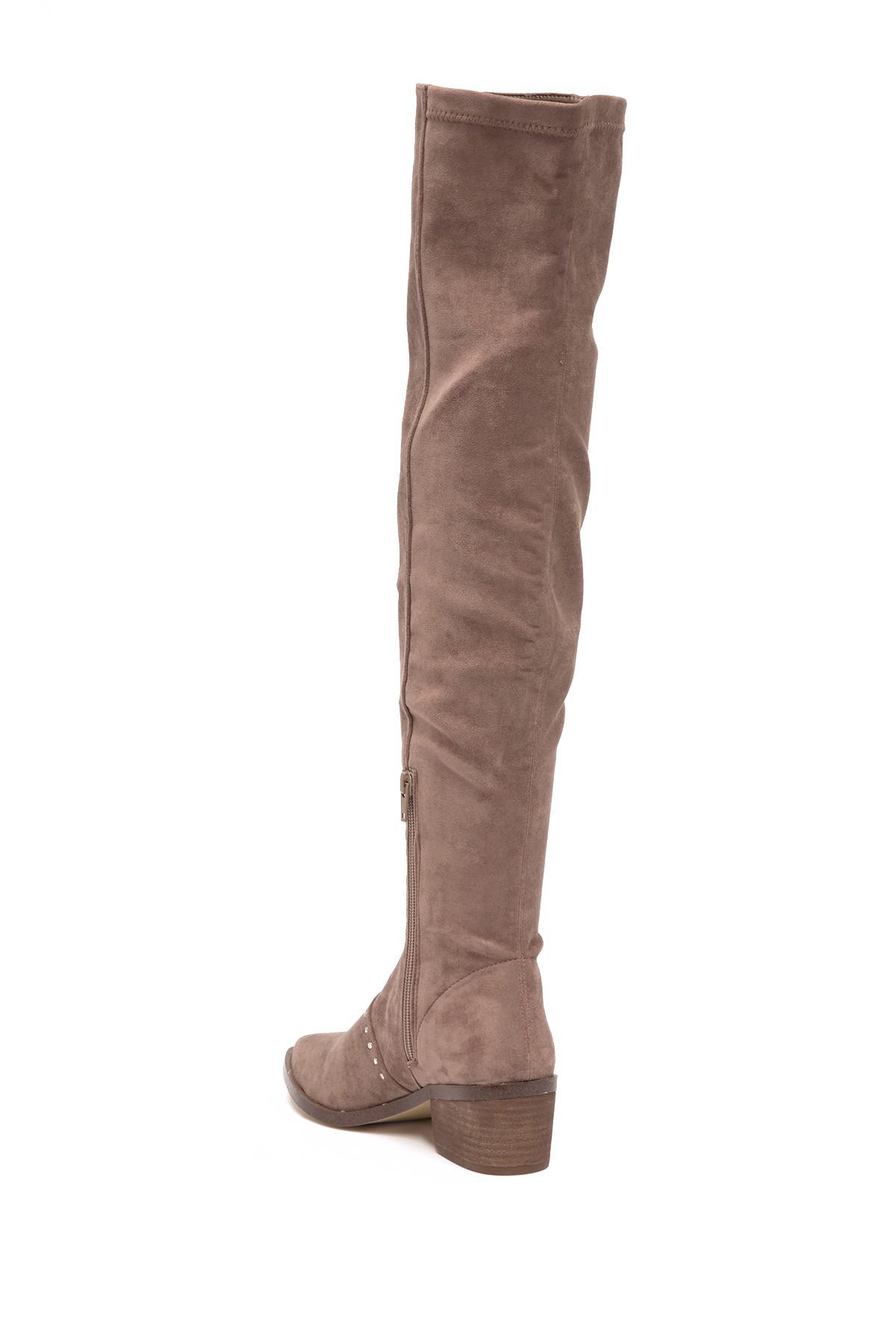 Report Zaria Over-the-knee Boot in Taupe (Brown) - Lyst