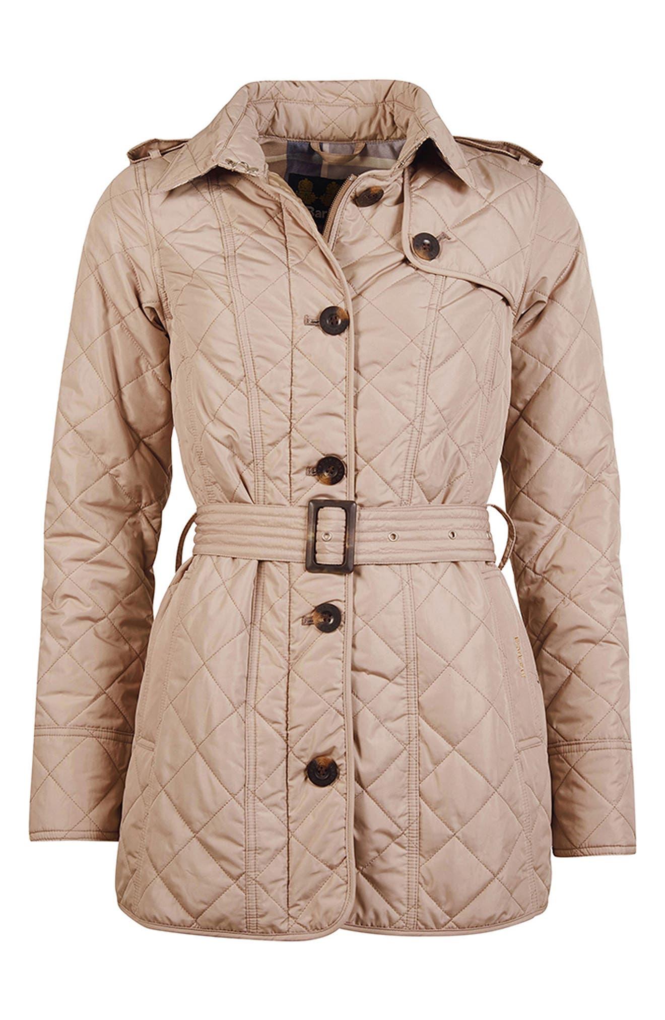 Barbour Tummel Belted Quilted Jacket In Light Trench At Nordstrom Rack in  Natural | Lyst