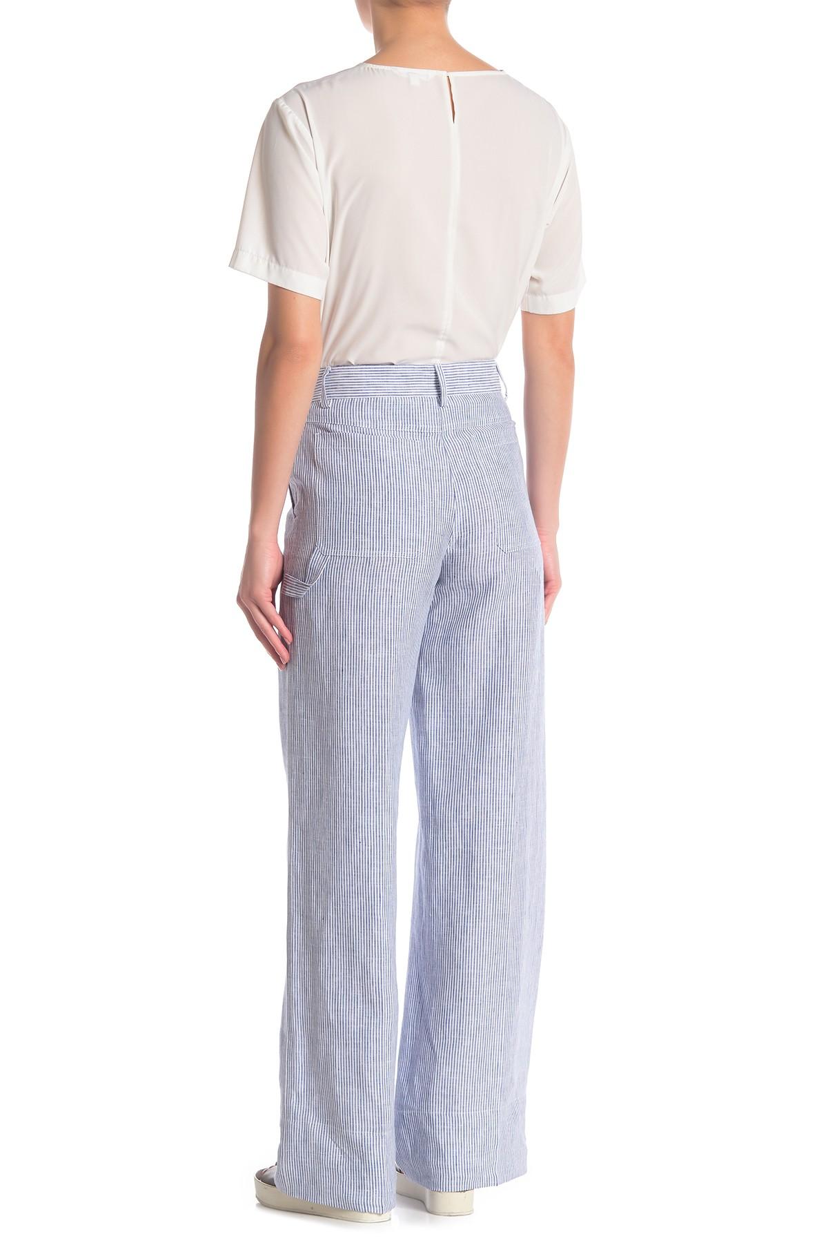striped carpenter pants