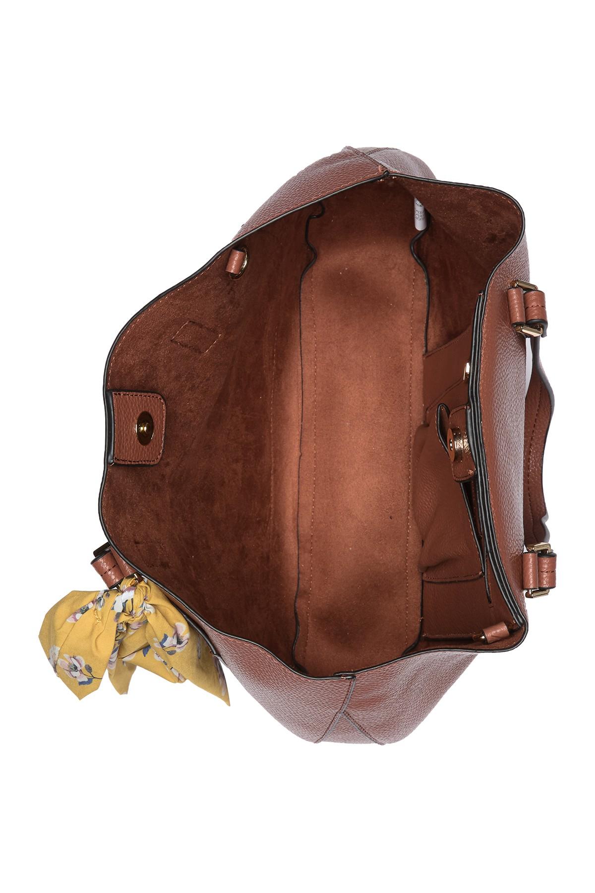 Steve Madden Solid Satchel With Scarf 
