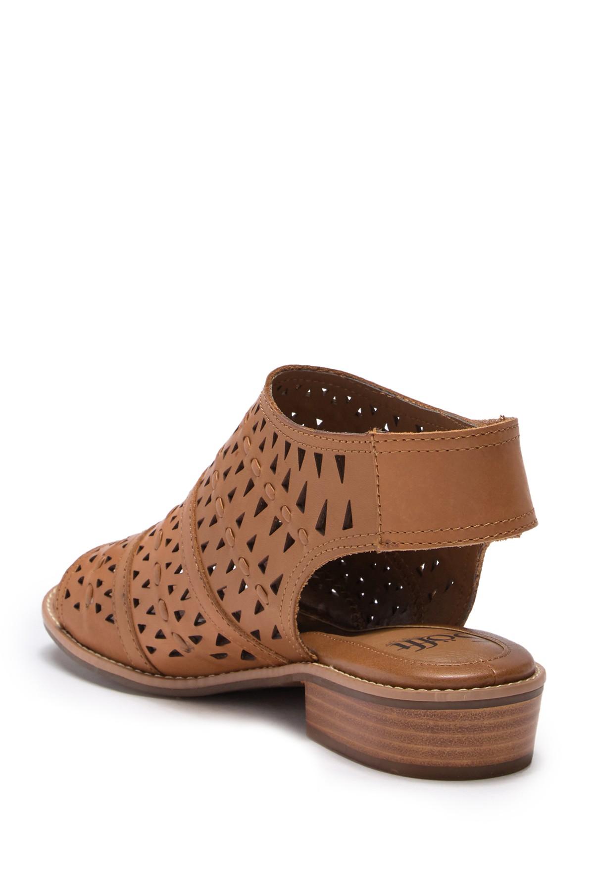 natalee perforated peep toe sandal