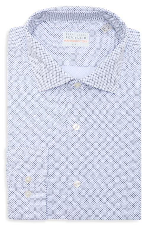 Perry Ellis Diamond Print Slim Fit Stretch Dress Shirt in Gray for Men |  Lyst