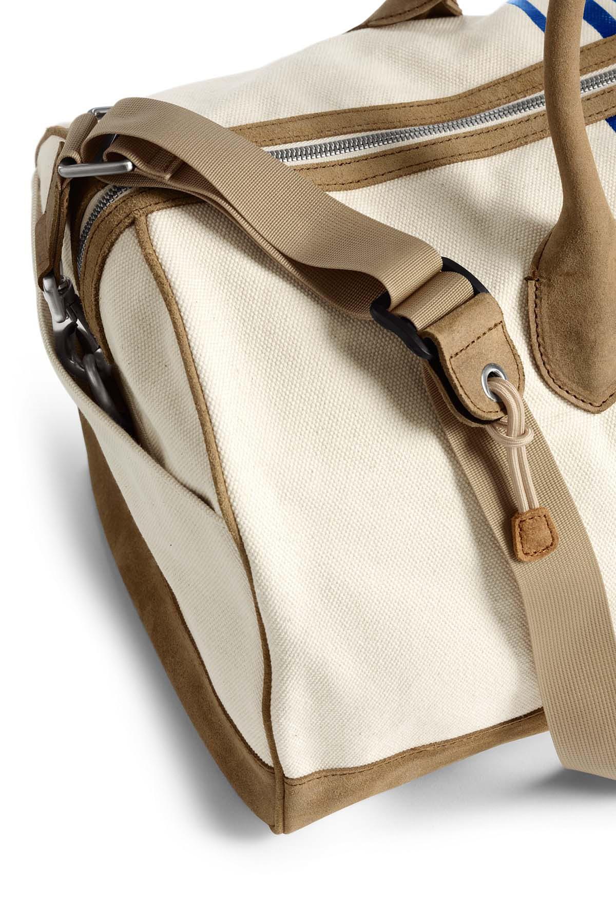 Lands&#39; End Canvas Striped Duffel Bag in Natural - Lyst