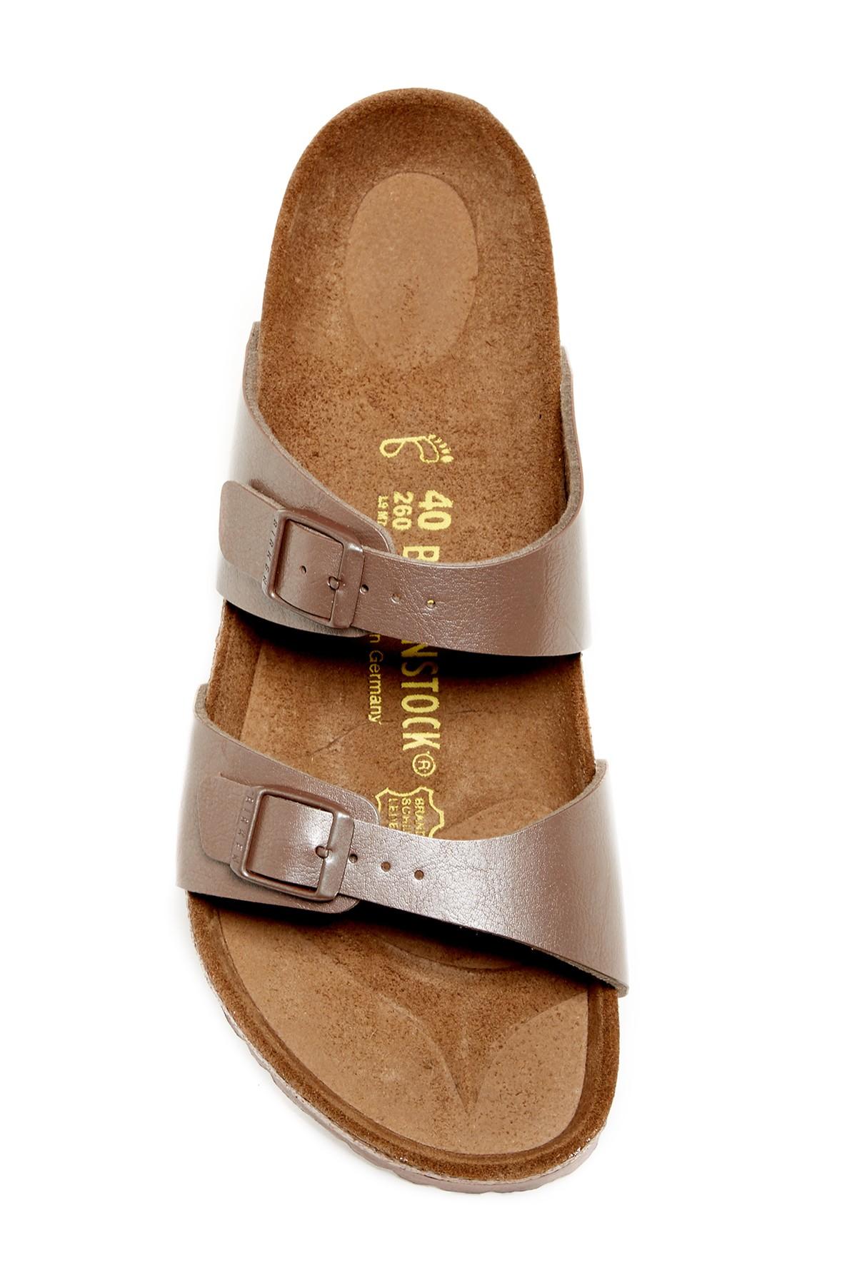 Birkenstock Leather Sydney Slide Sandal - Discontinued in Brown | Lyst