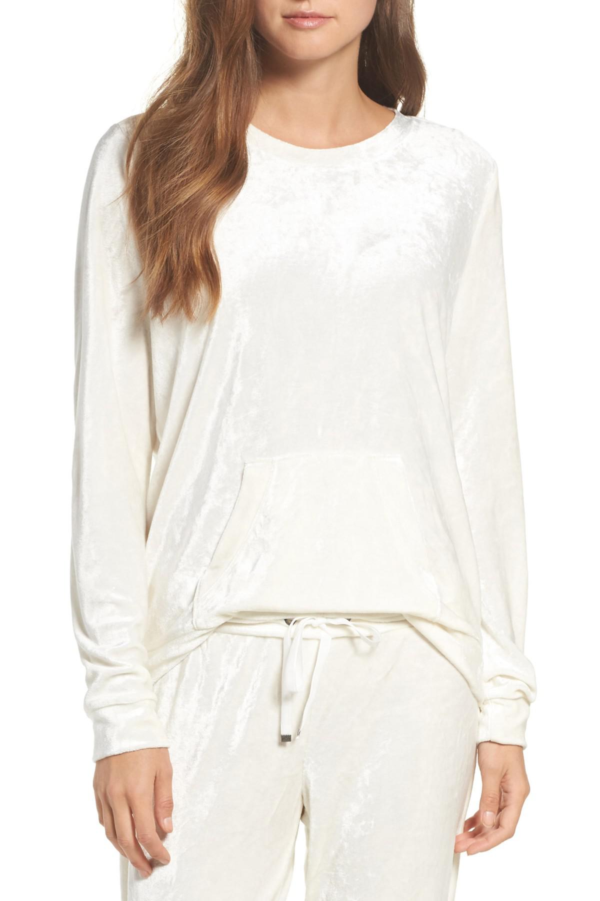 Lyst Make + Model Velour Sweatshirt in White