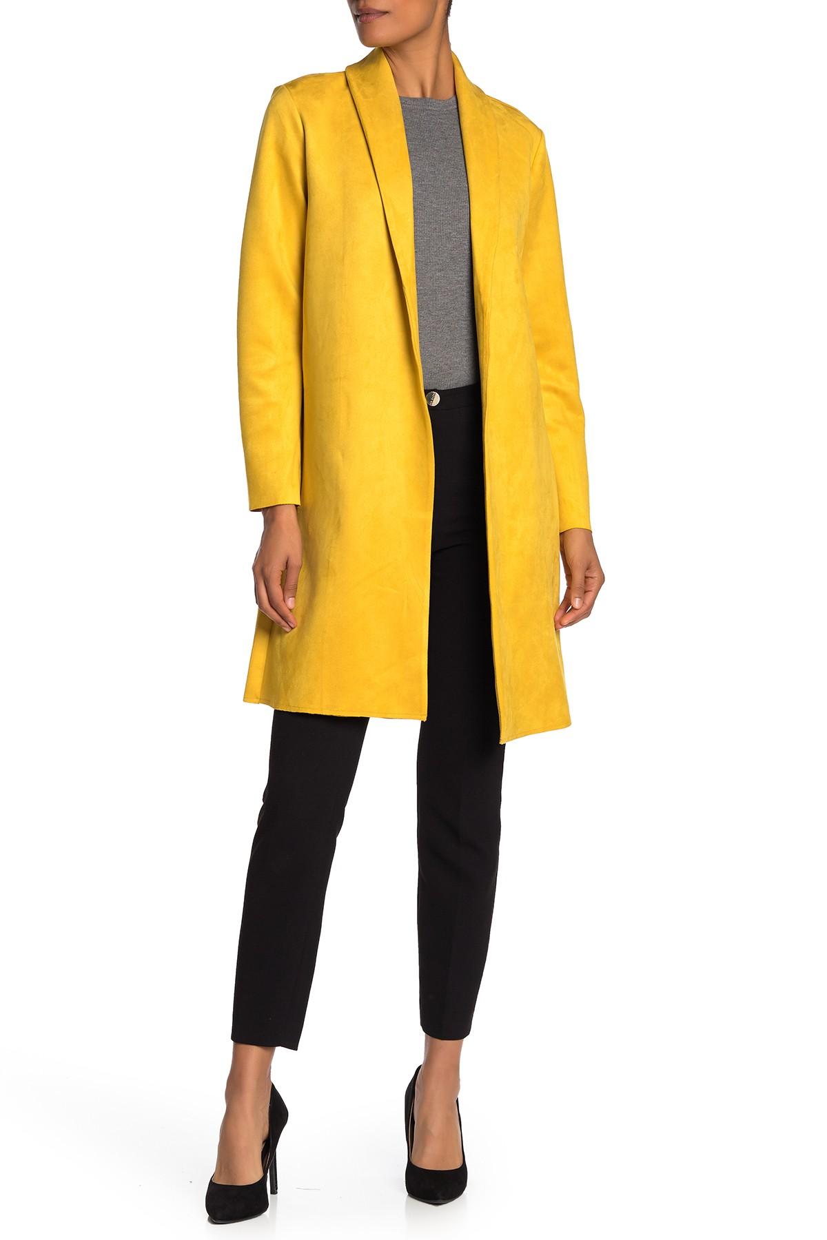 tahari yellow coat