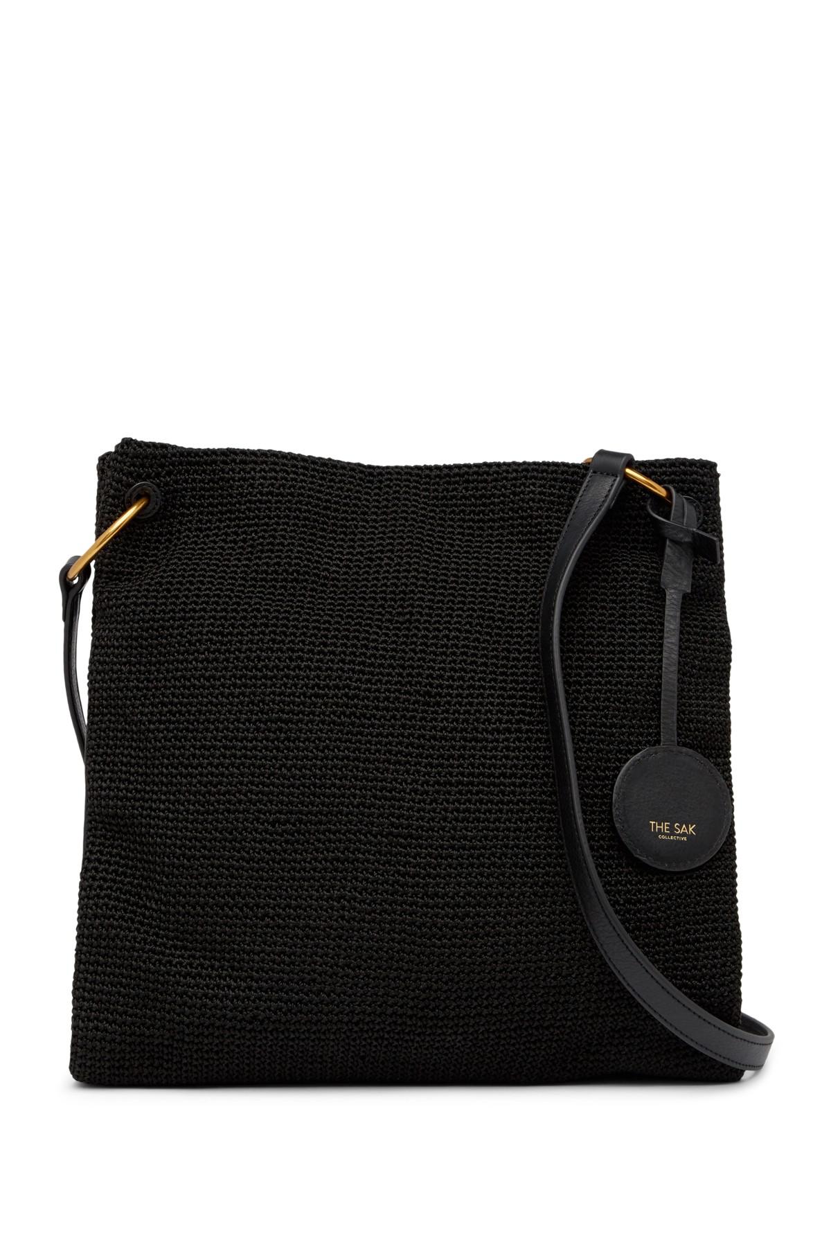 The Sak Crochet Seventy Crossbody Bag in Black - Lyst