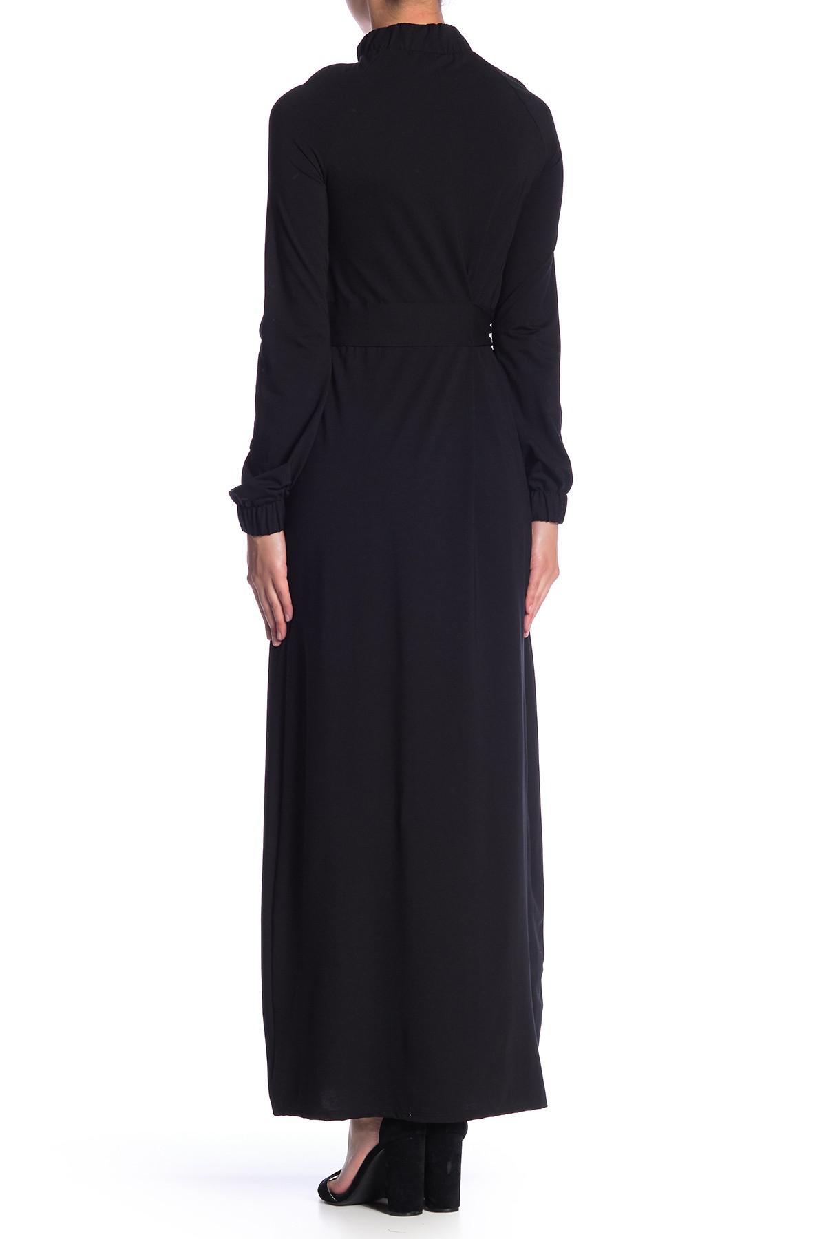 go couture long sleeve maxi dress
