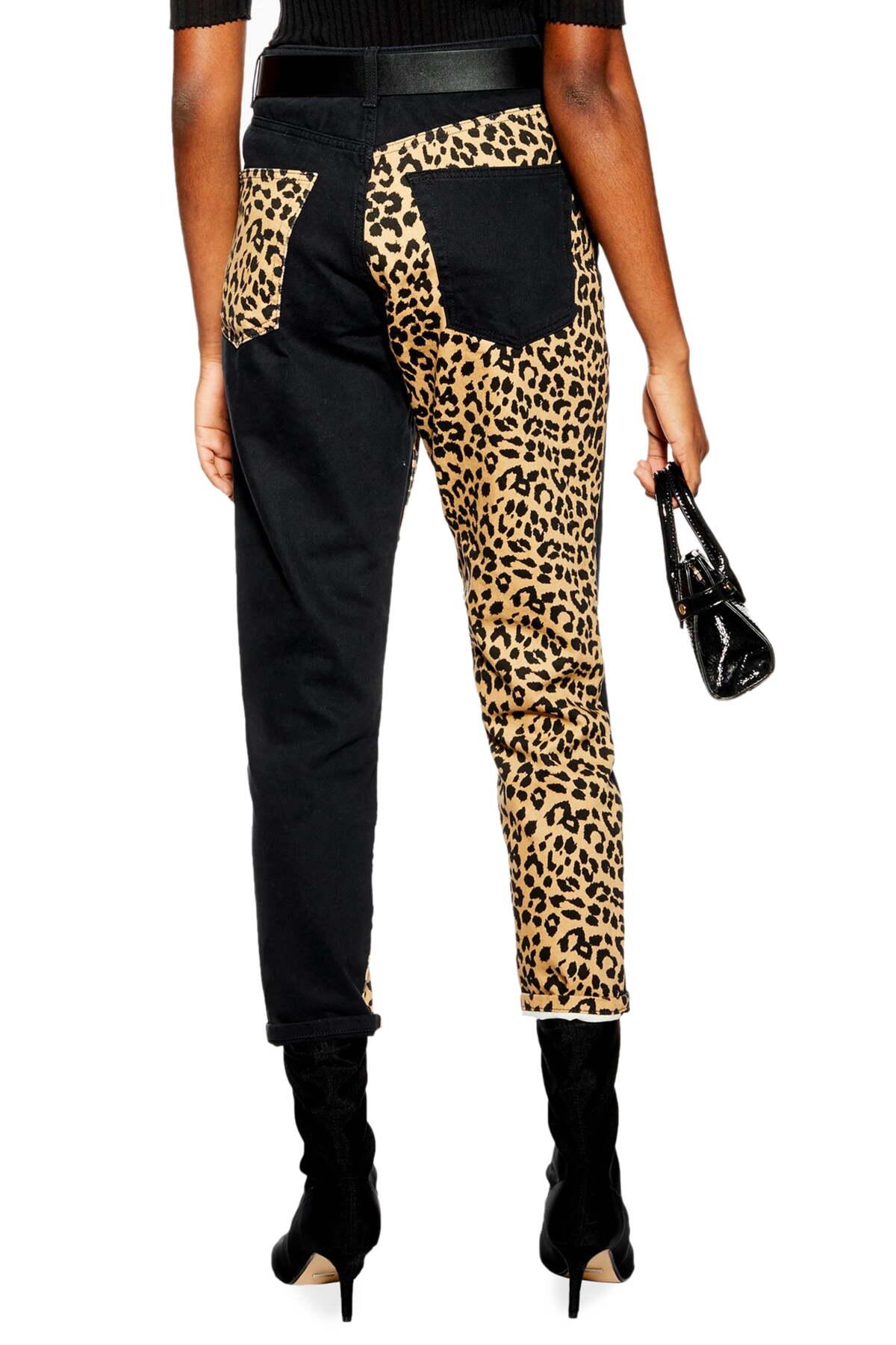 leopard jeans topshop