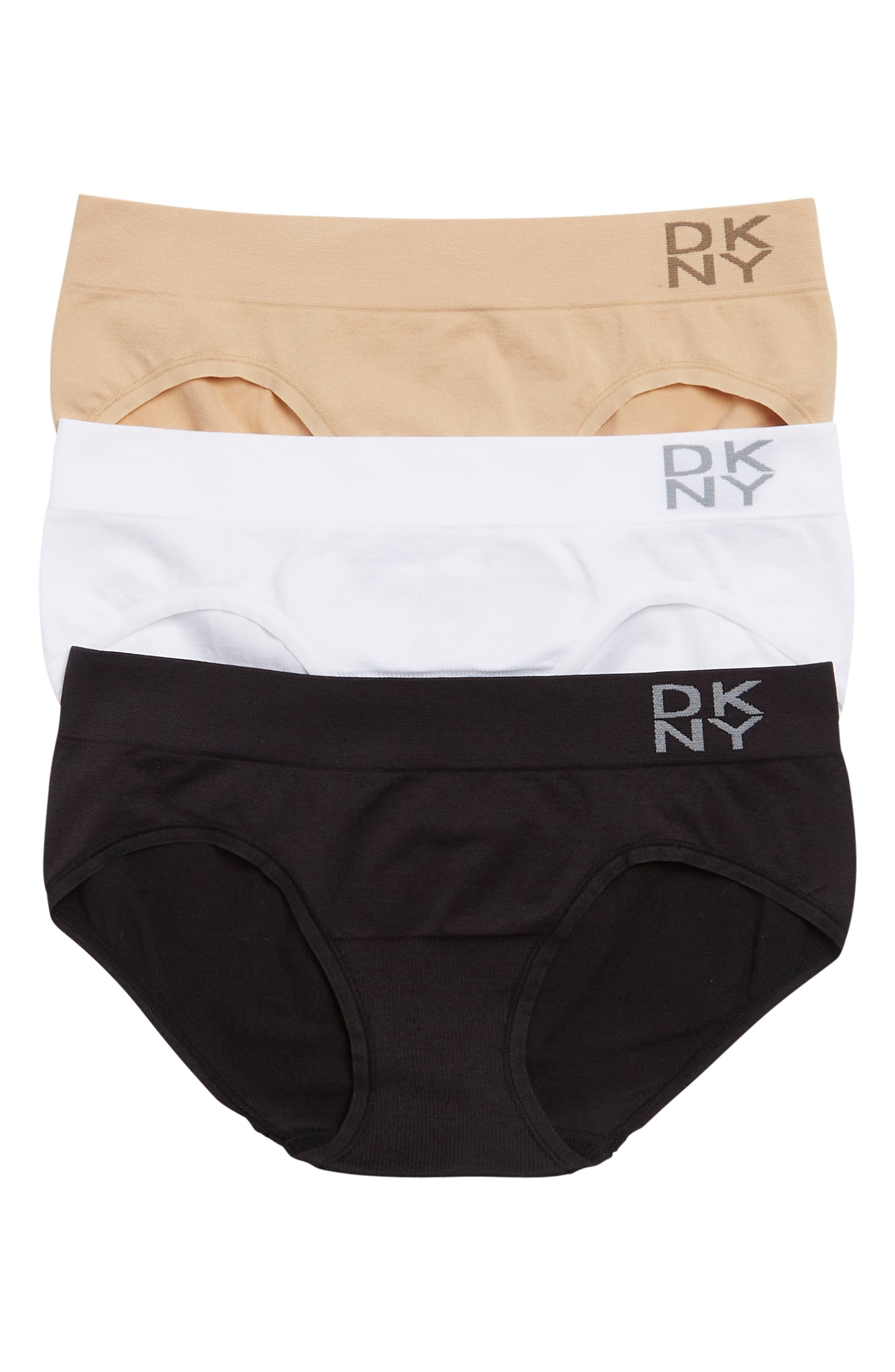 DKNY Energy 3-pack Seamless Bikini Panties in Natural | Lyst