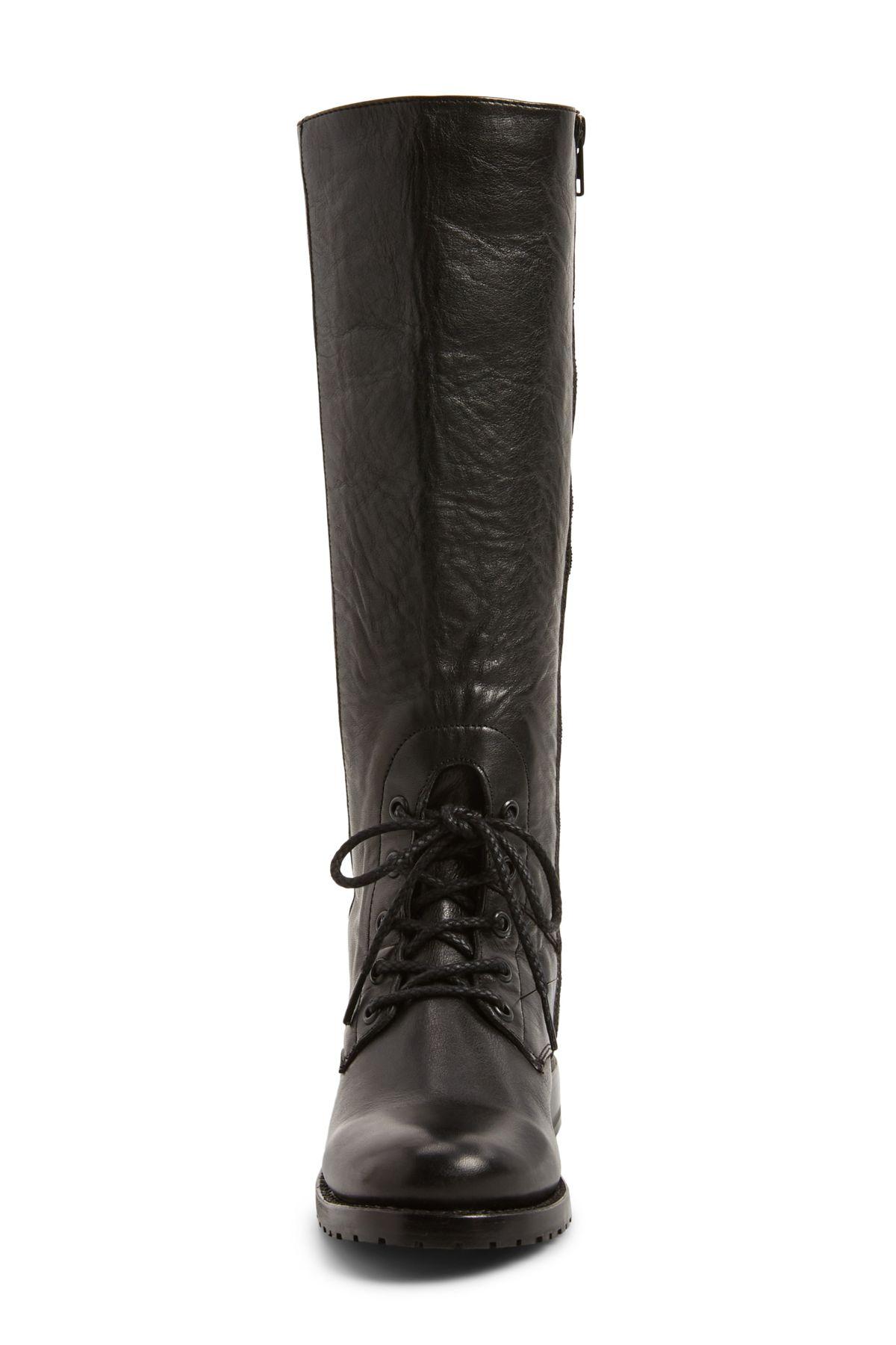 frye natalie combat knee high boot