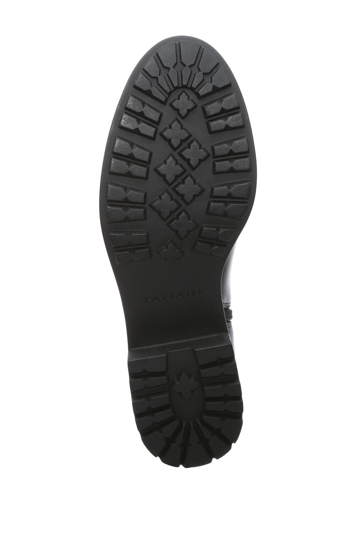 tahari jude leather combat boots