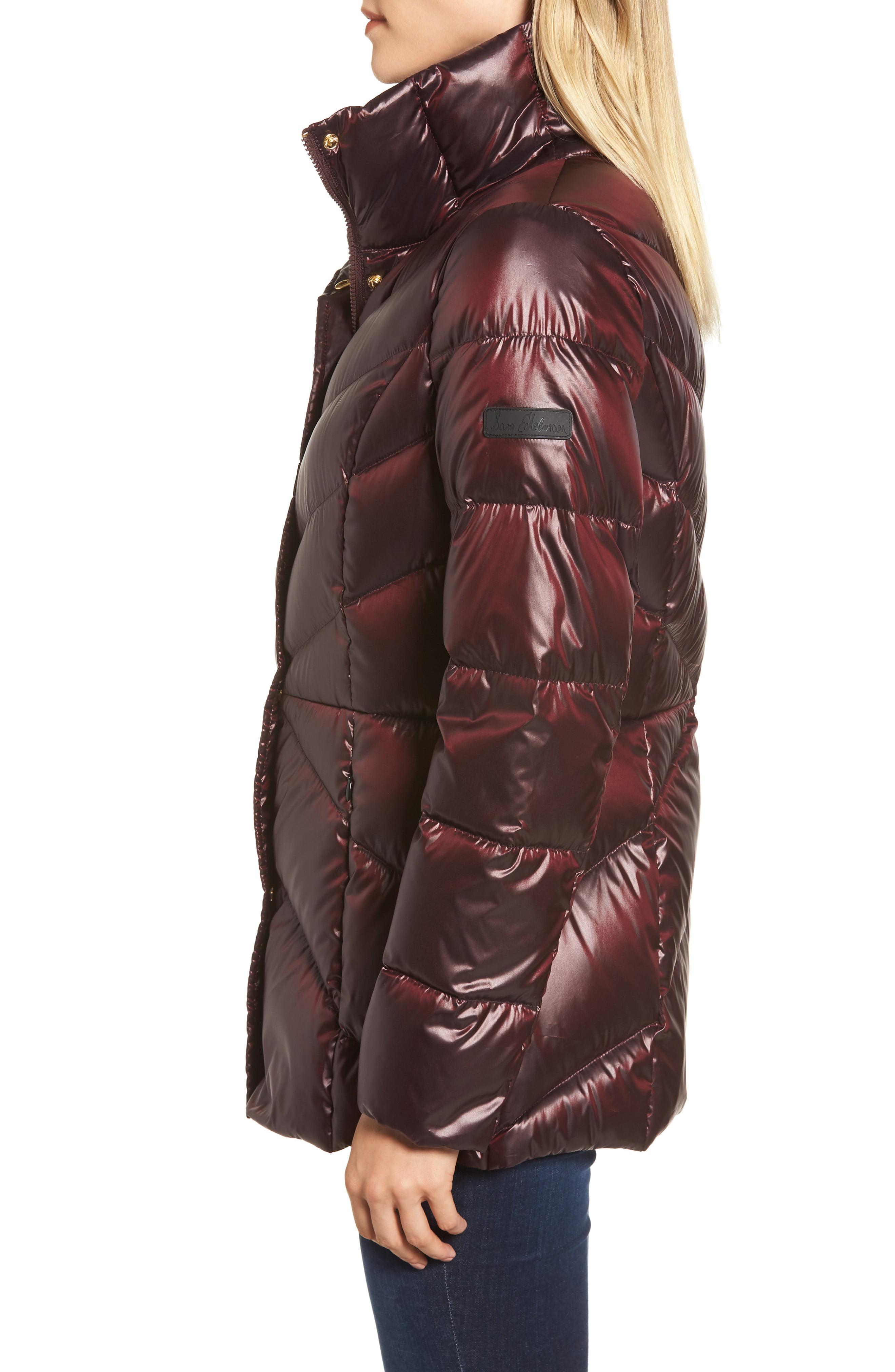 Sam Edelman Synthetic Funnel Neck Quilted Down Puffer Jacket Lyst