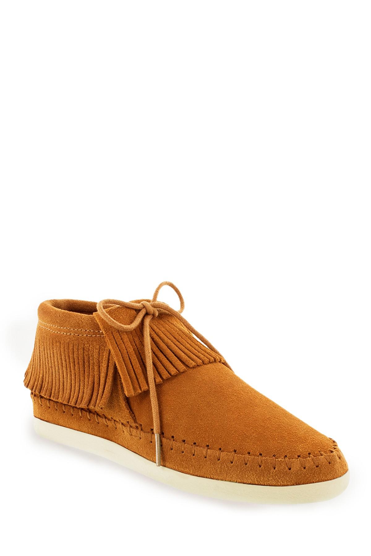 minnetonka venice fringe moccasin bootie