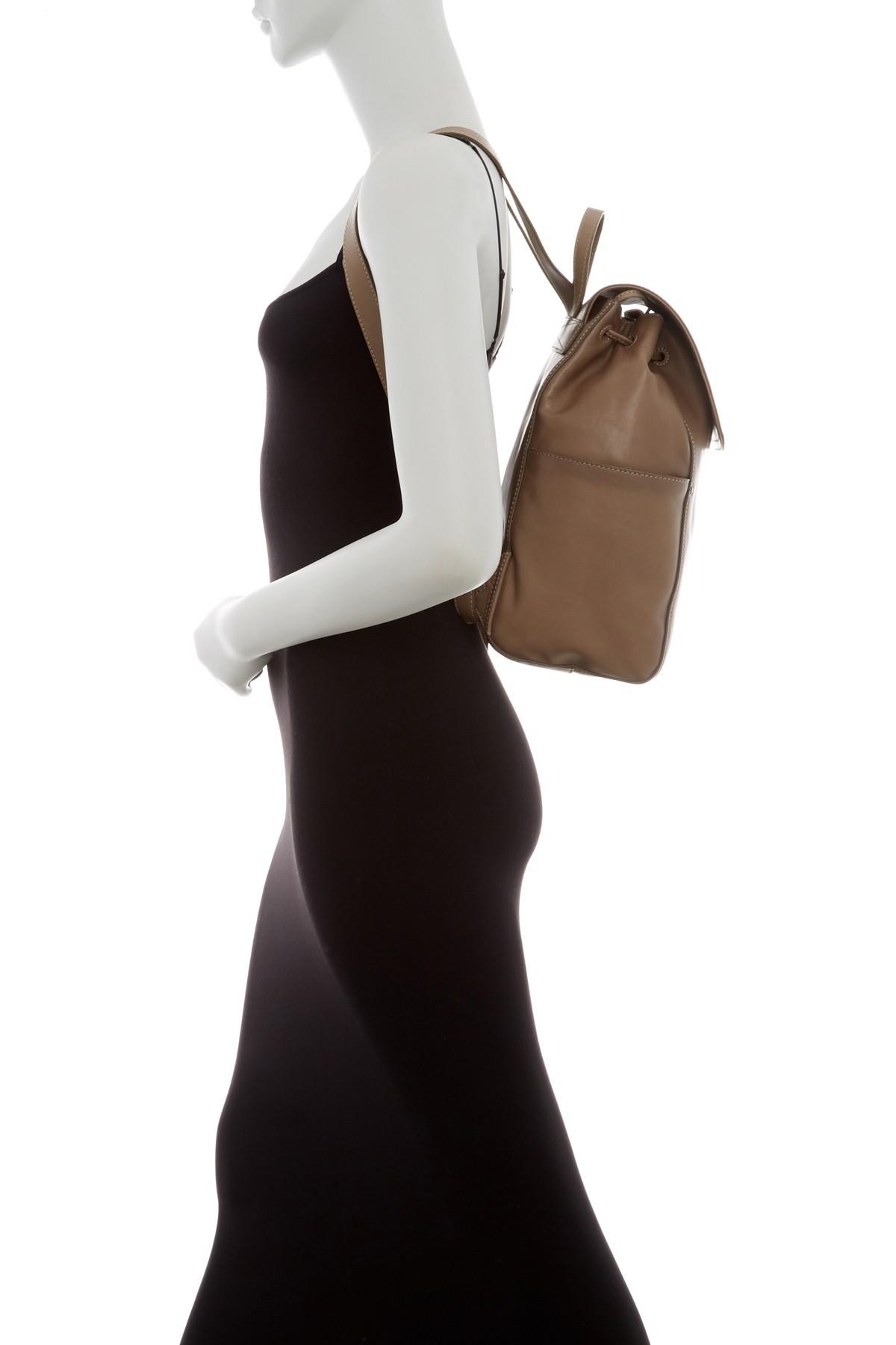 frye olivia leather backpack