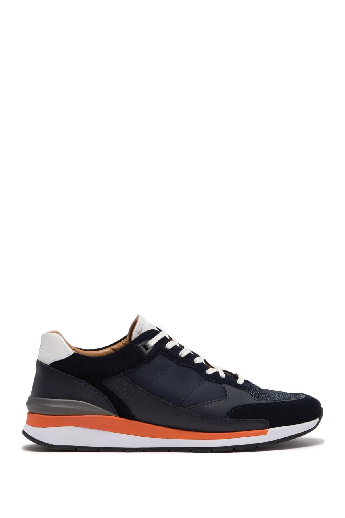 hugo boss dark blue trainers