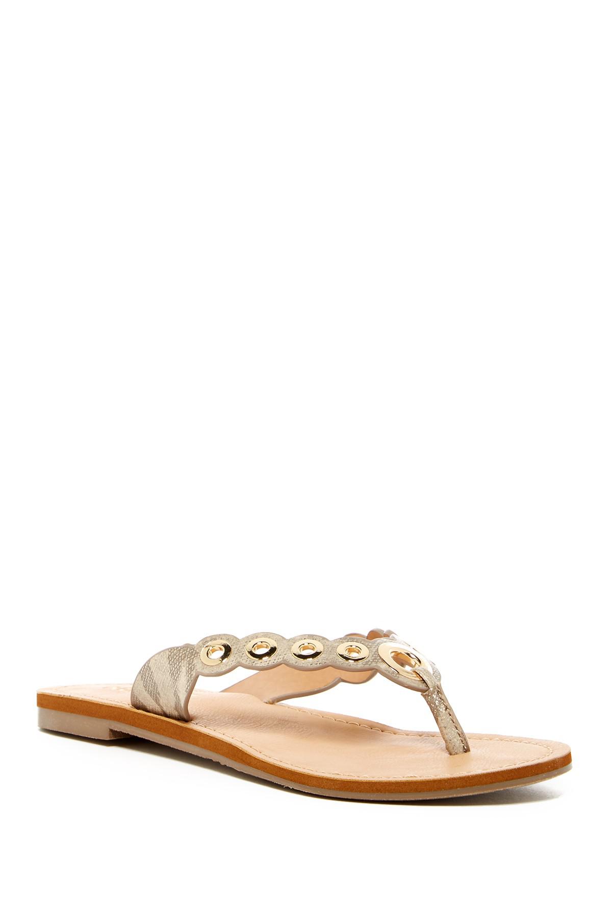 report flip flops gold