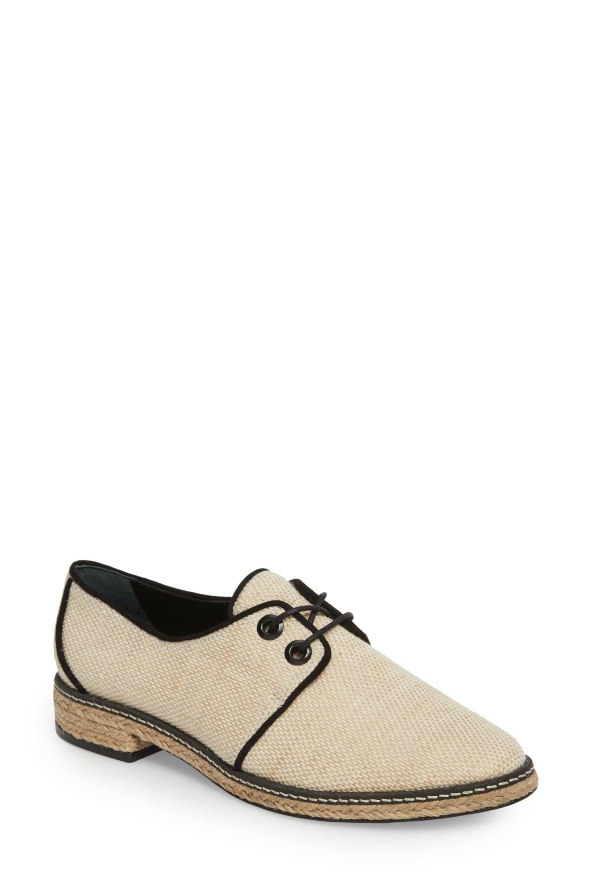 Tory Burch Fawn Espadrille Oxford (women) in Black | Lyst