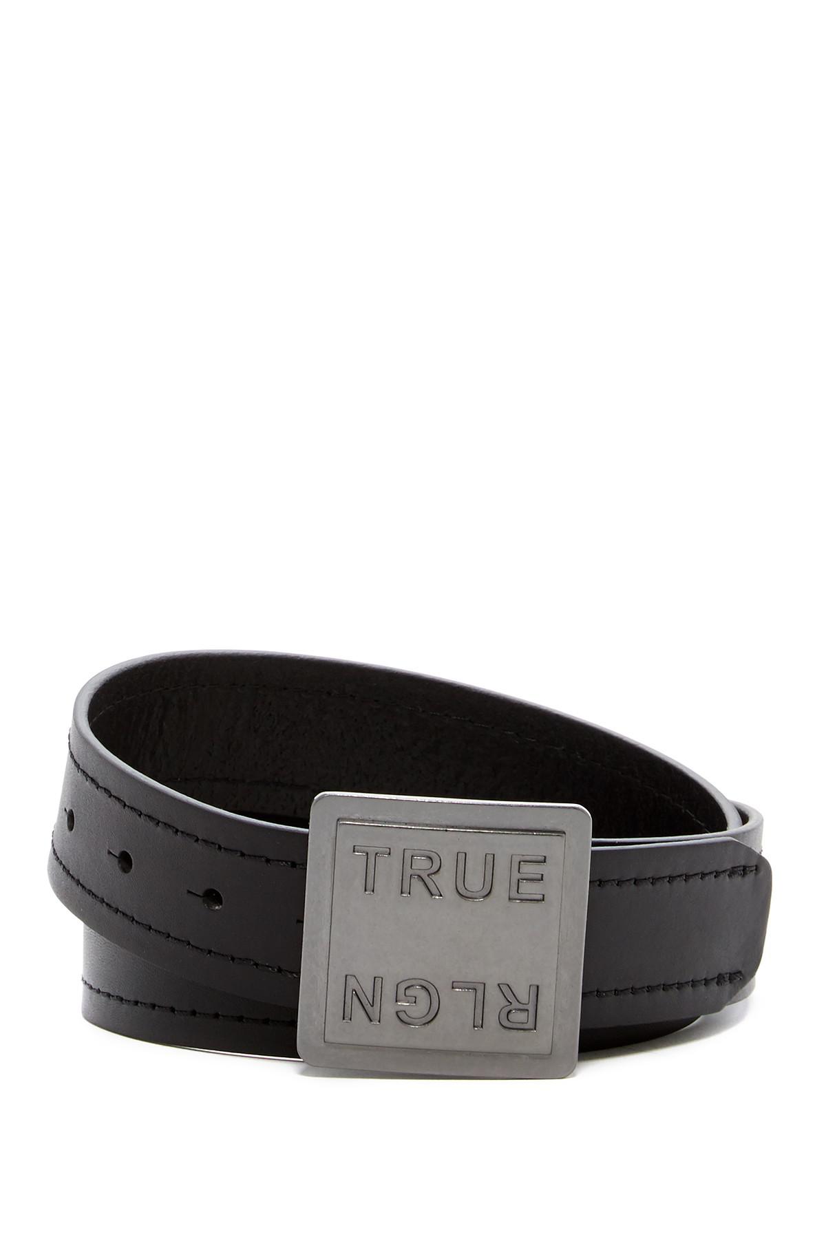 Lyst - True Religion 38mm Stitched Bridle Leather Belt in Black for Men