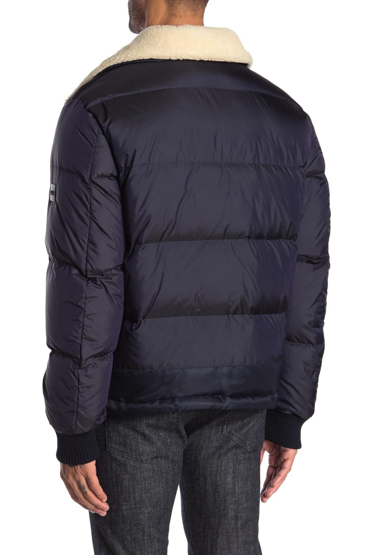 shearling puffer